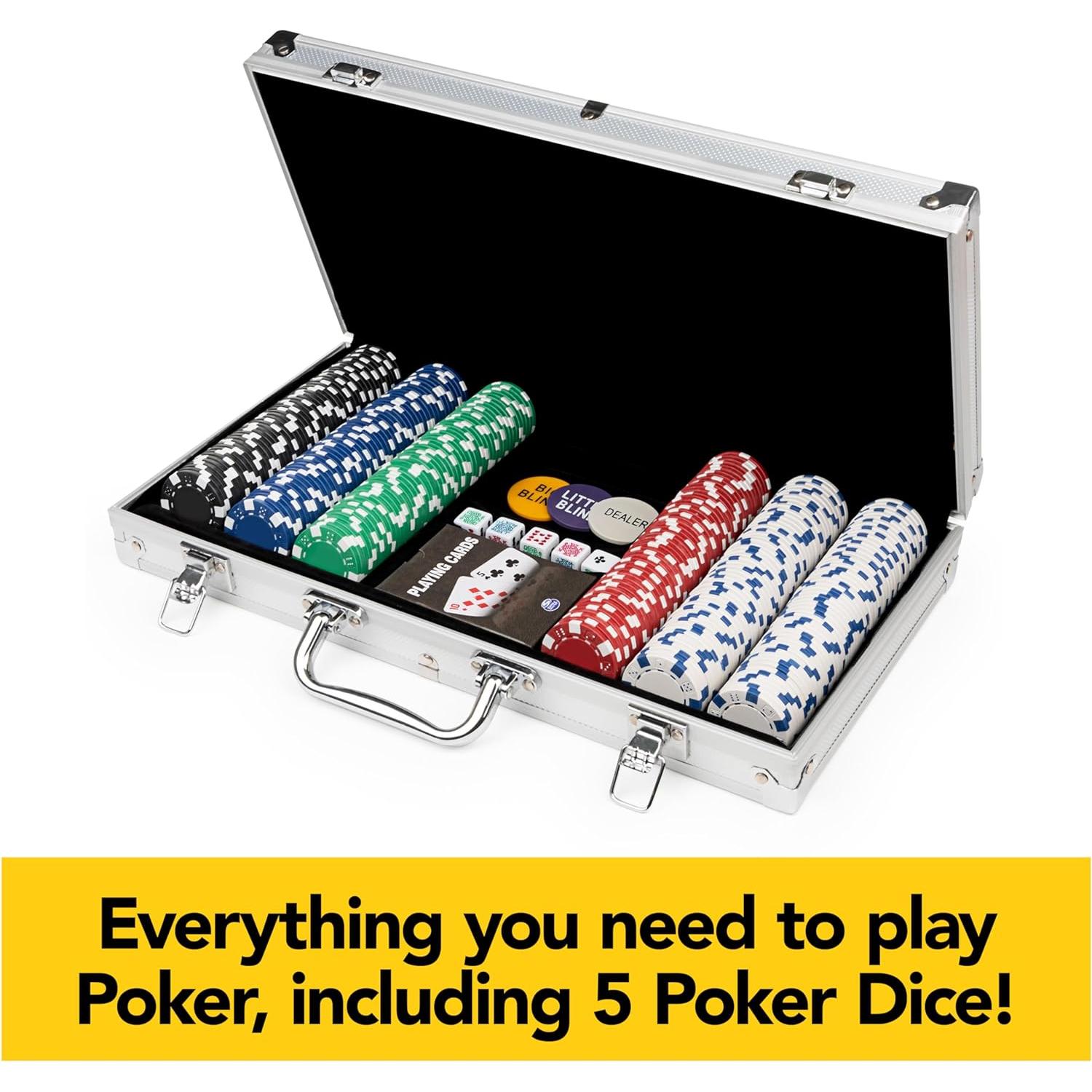 Set de Póker Spin Master 300 Piezas con Estuche Aluminio