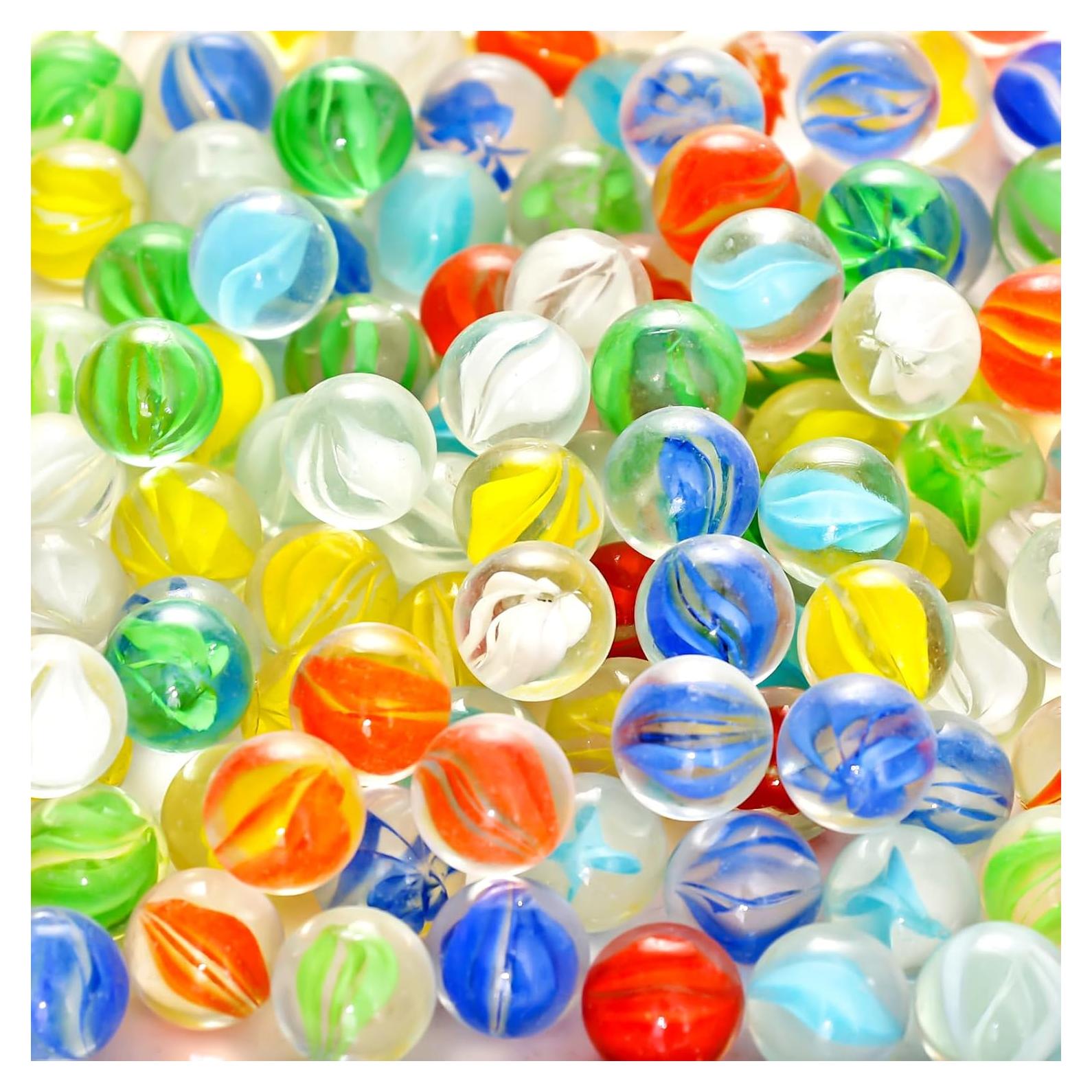 Canicas de Vidrio POPLAY 115PCS Ojo de Gato 6 Colores