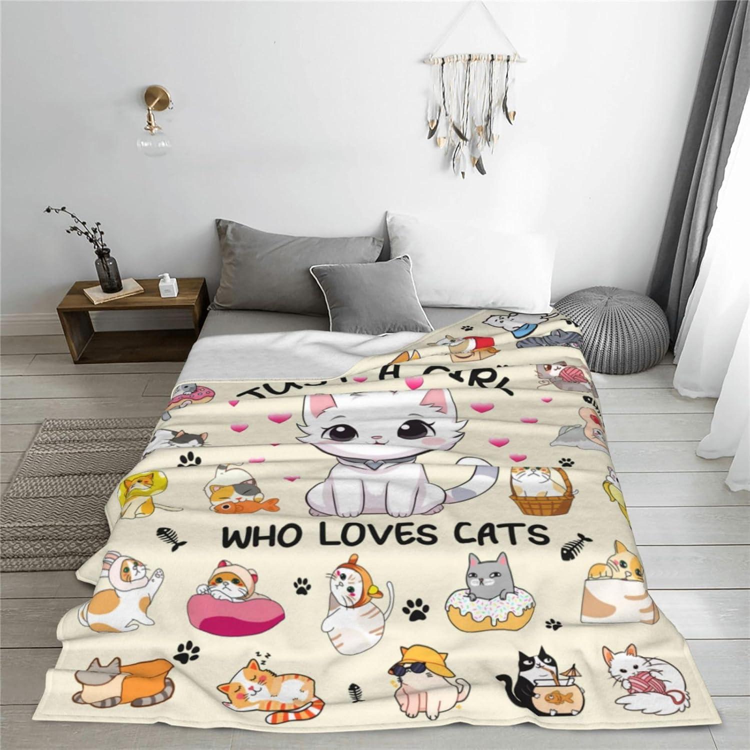 Manta de Franela Suave JEBROWN Gato 127x102cm Decorativa