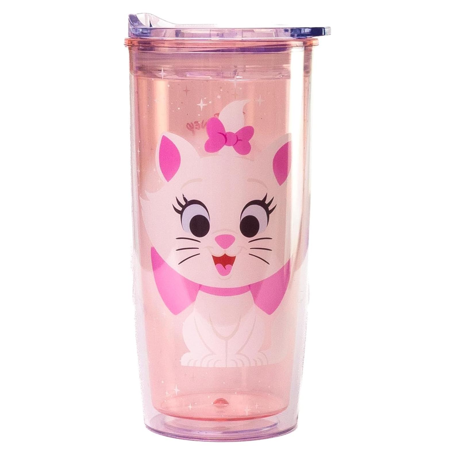 Vaso de Viaje Disney Aristogatos Marie Rosa 591 ml
