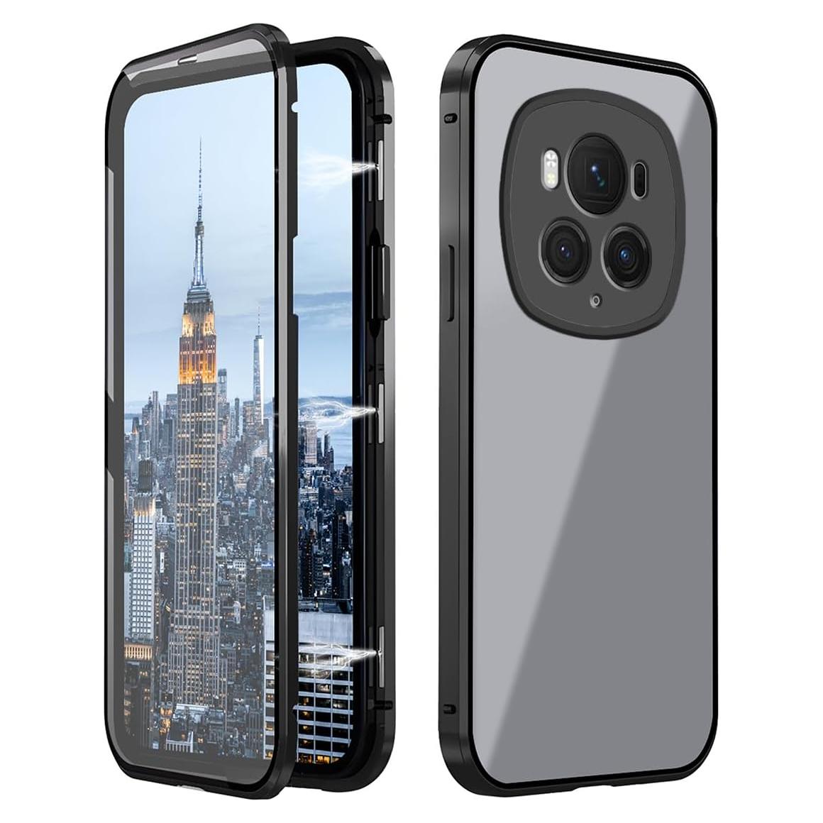 Funda Honor Magic 6 Pro Cristal Espejo Negro A Prueba de Golpes