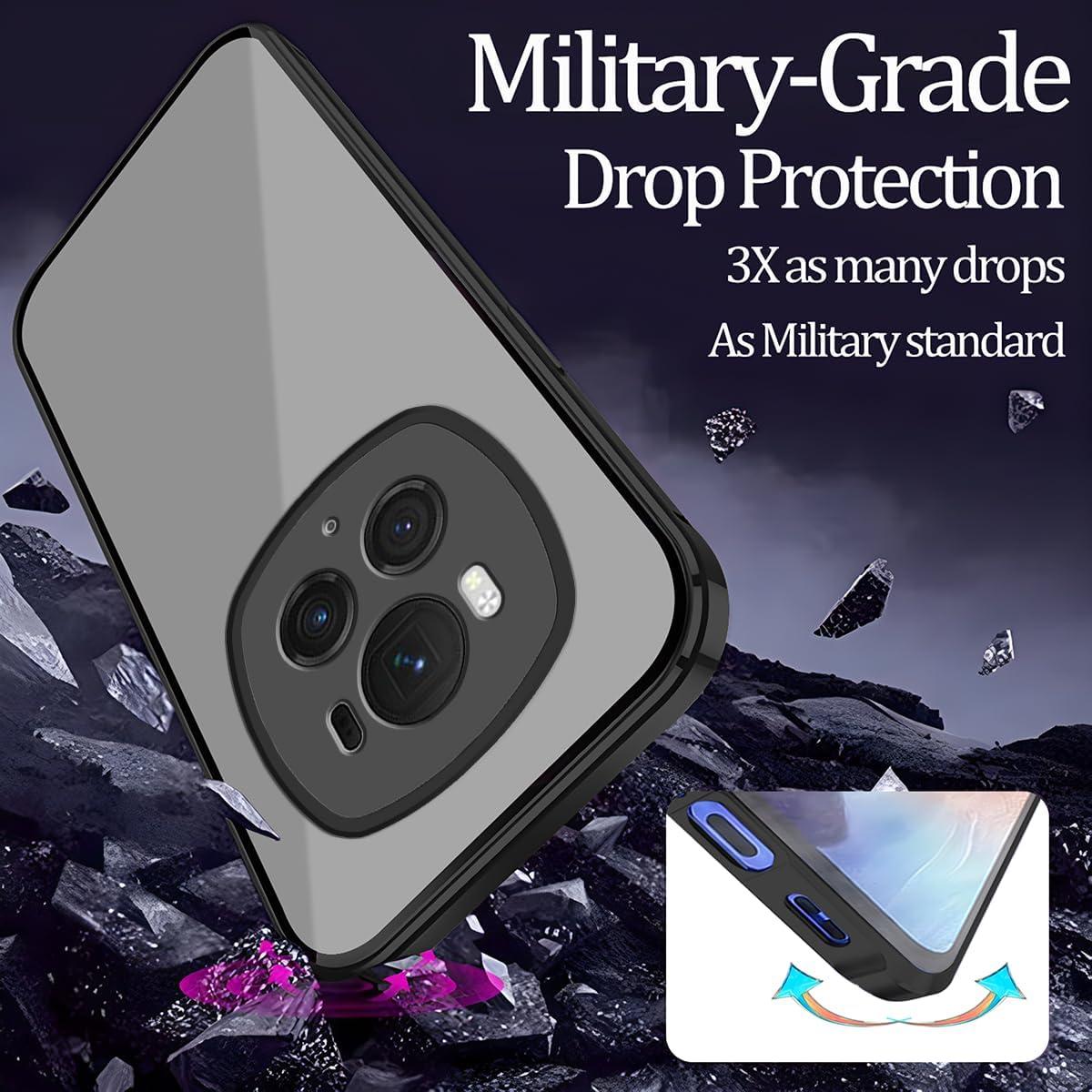 Funda Honor Magic 6 Pro Cristal Espejo Negro A Prueba de Golpes