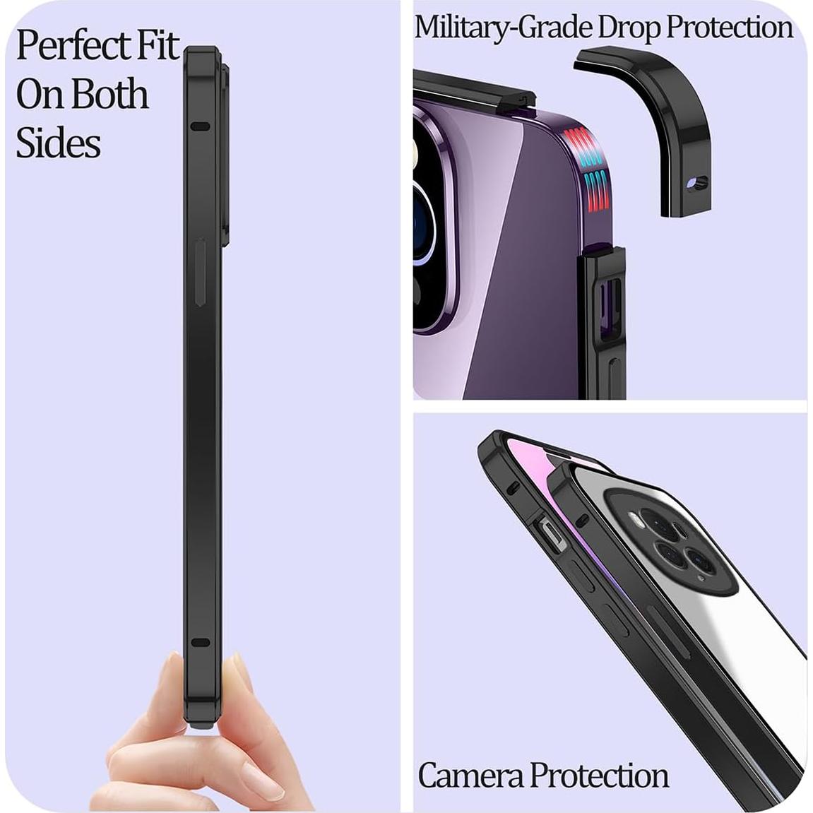 Funda Honor Magic 6 Pro Cristal Espejo Negro A Prueba de Golpes