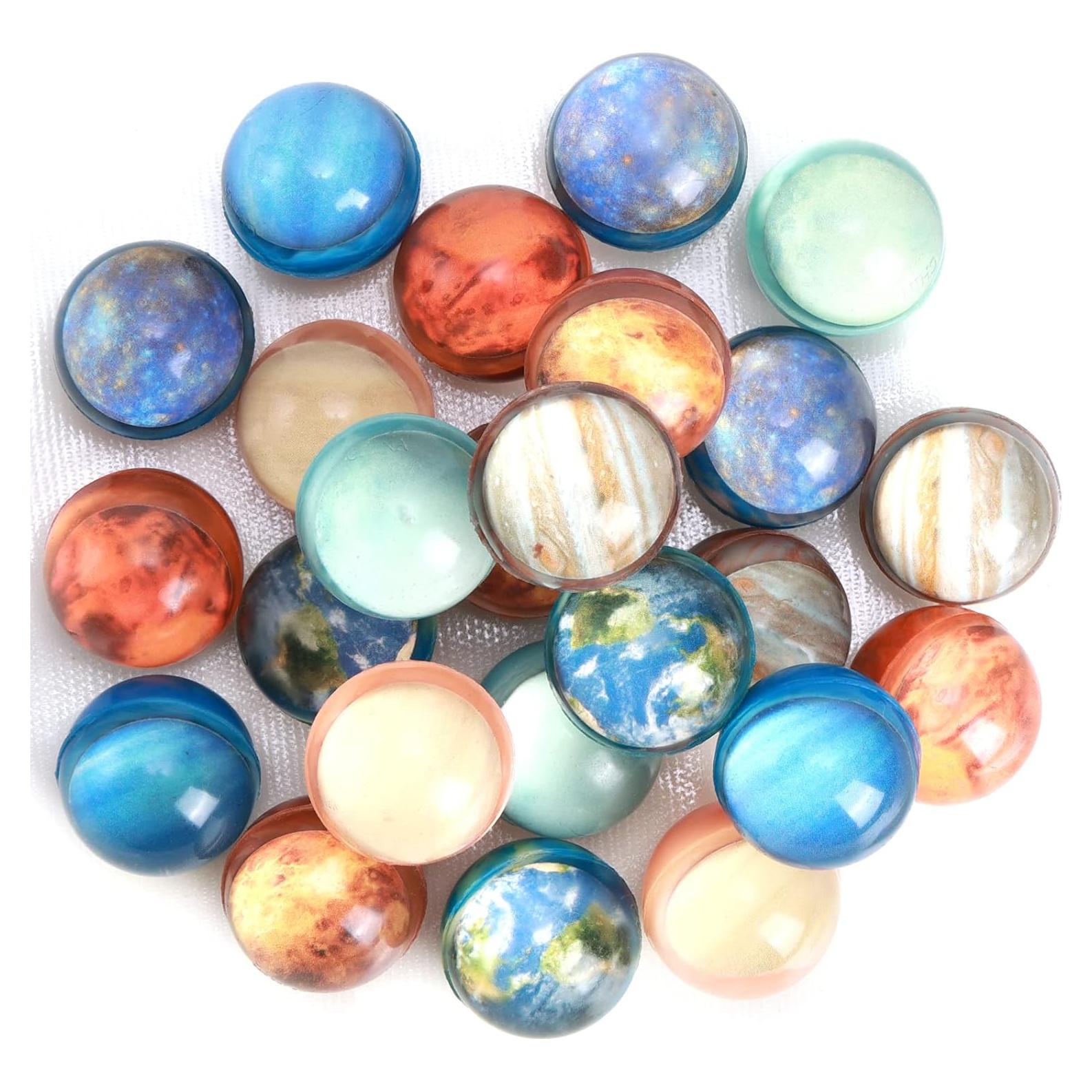 24 Pelotas Rebotadoras Ayfjovs 32mm Sistema Solar Niños