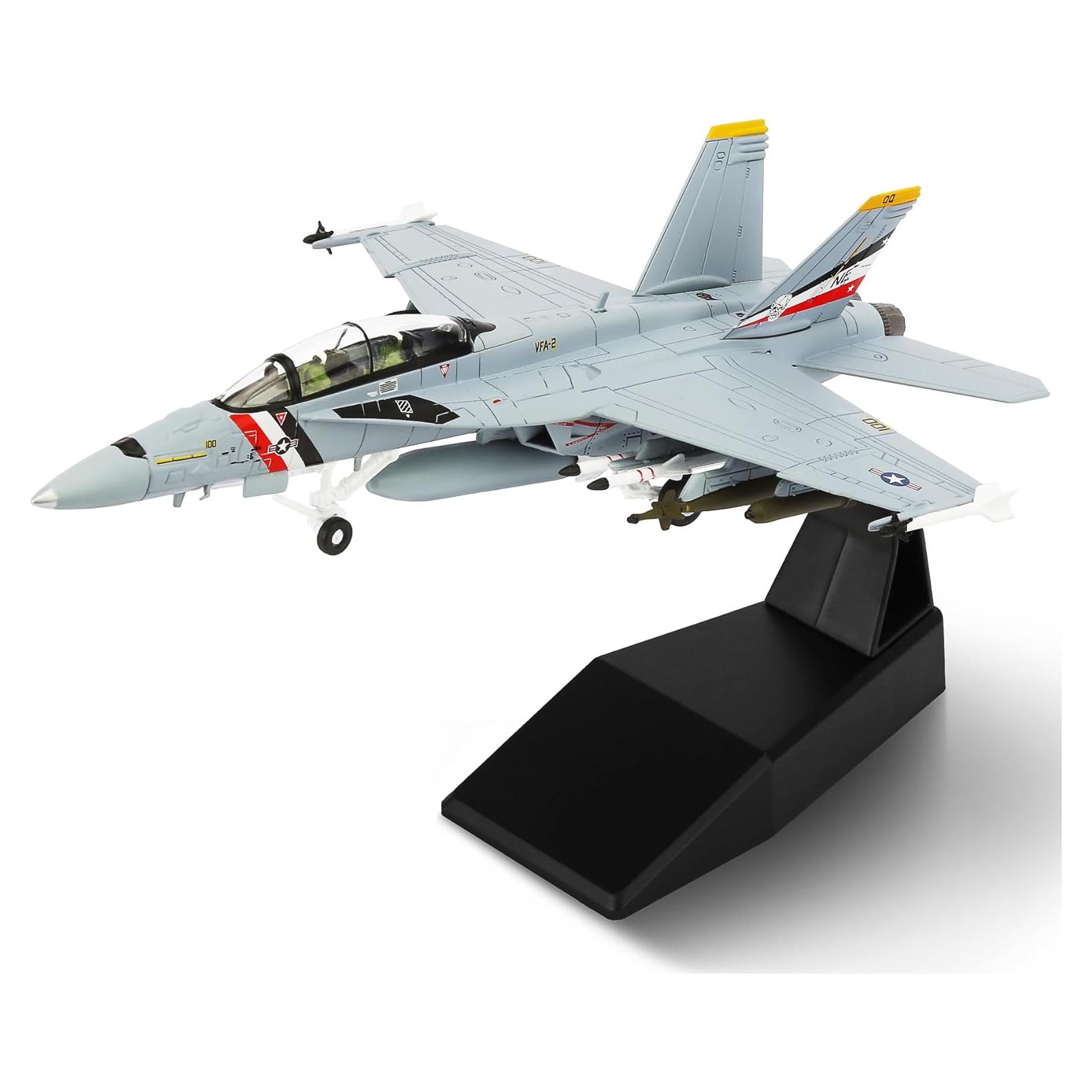 Modelo de Avión Militar HANGHANG F/A-18F Super Hornet 1/100