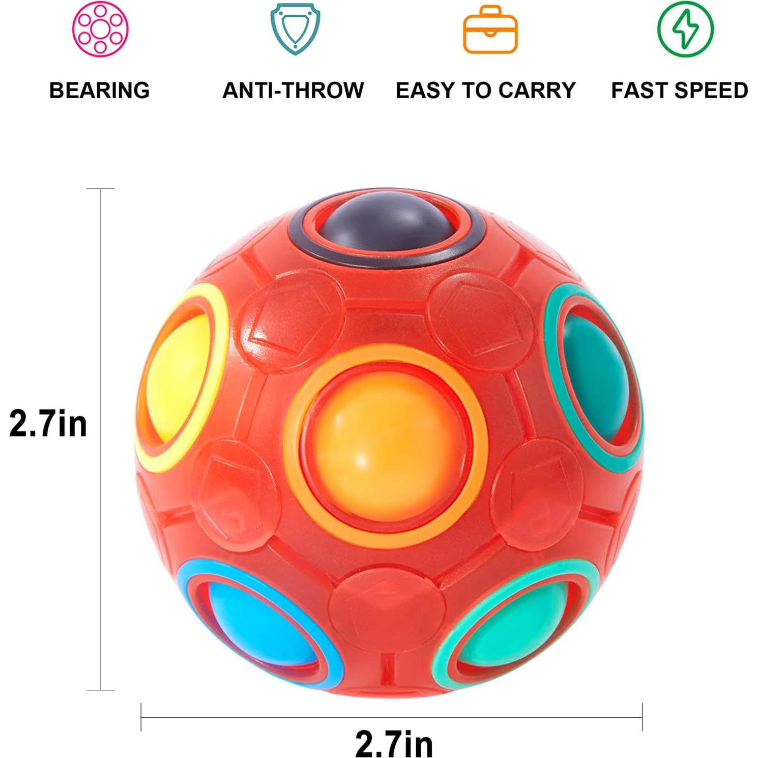 Bola Rompecabezas Mágica Vdealen 7 cm Antiestrés Rojo