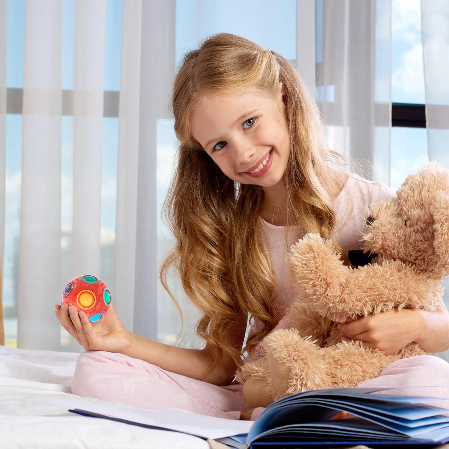 Bola Rompecabezas Mágica Vdealen 7 cm Antiestrés Rojo