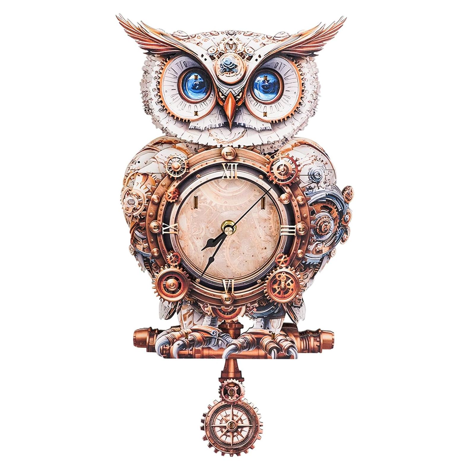 Rompecabezas 3D Reloj Búho Mecánico KAAYEE - DIY para Adultos