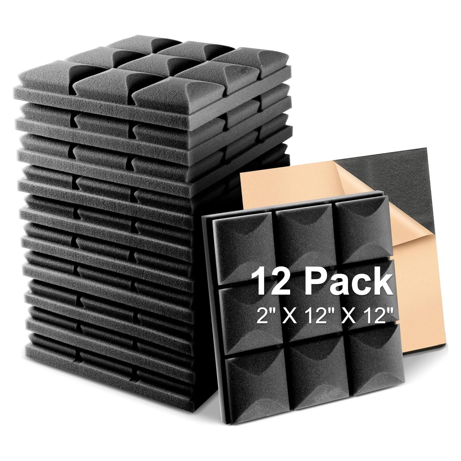 Paneles Acústicos Autoadhesivos Fstop Labs, 12 Piezas 5.08 cm