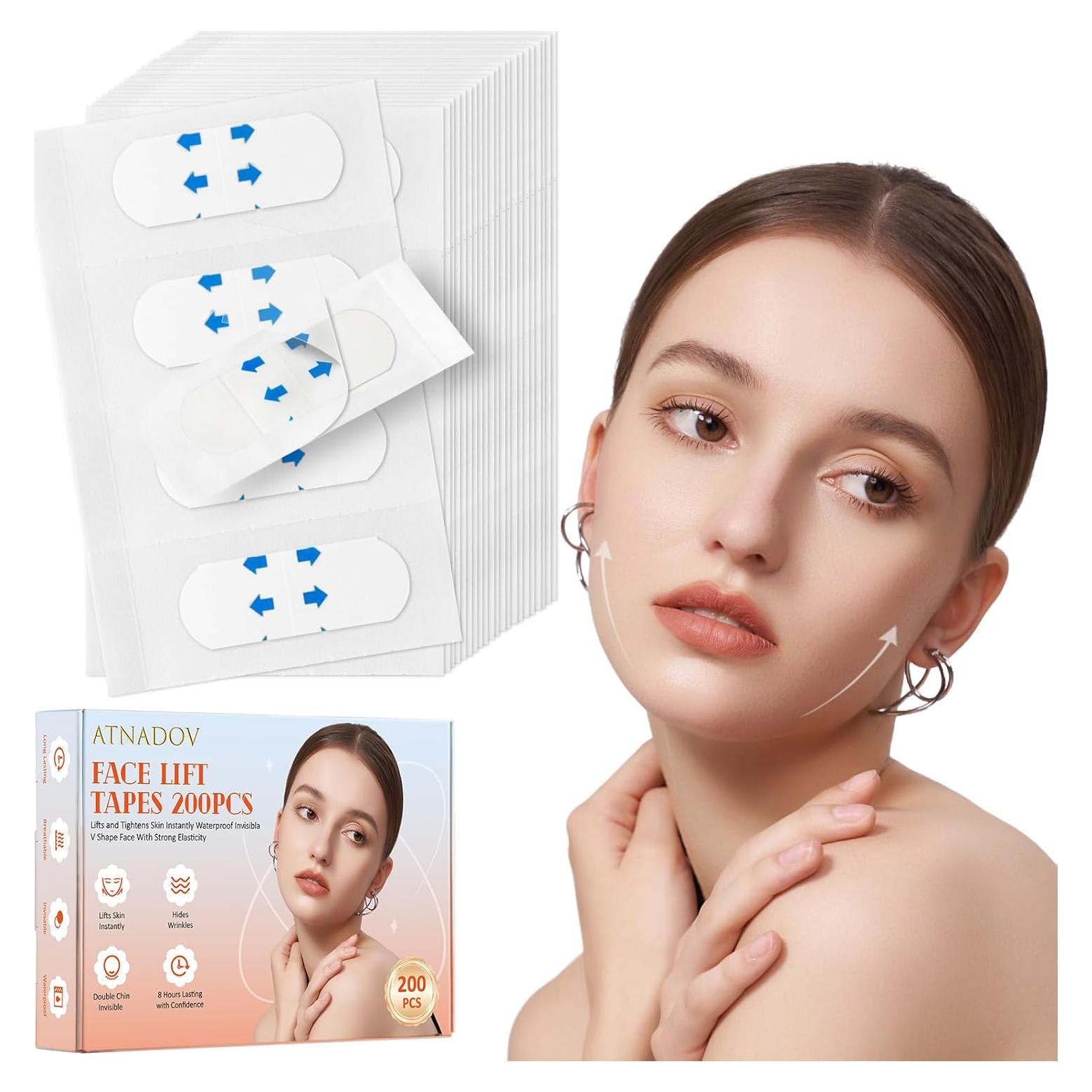 Cinta de Levantamiento Facial Invisible Atnadov - 200 Piezas