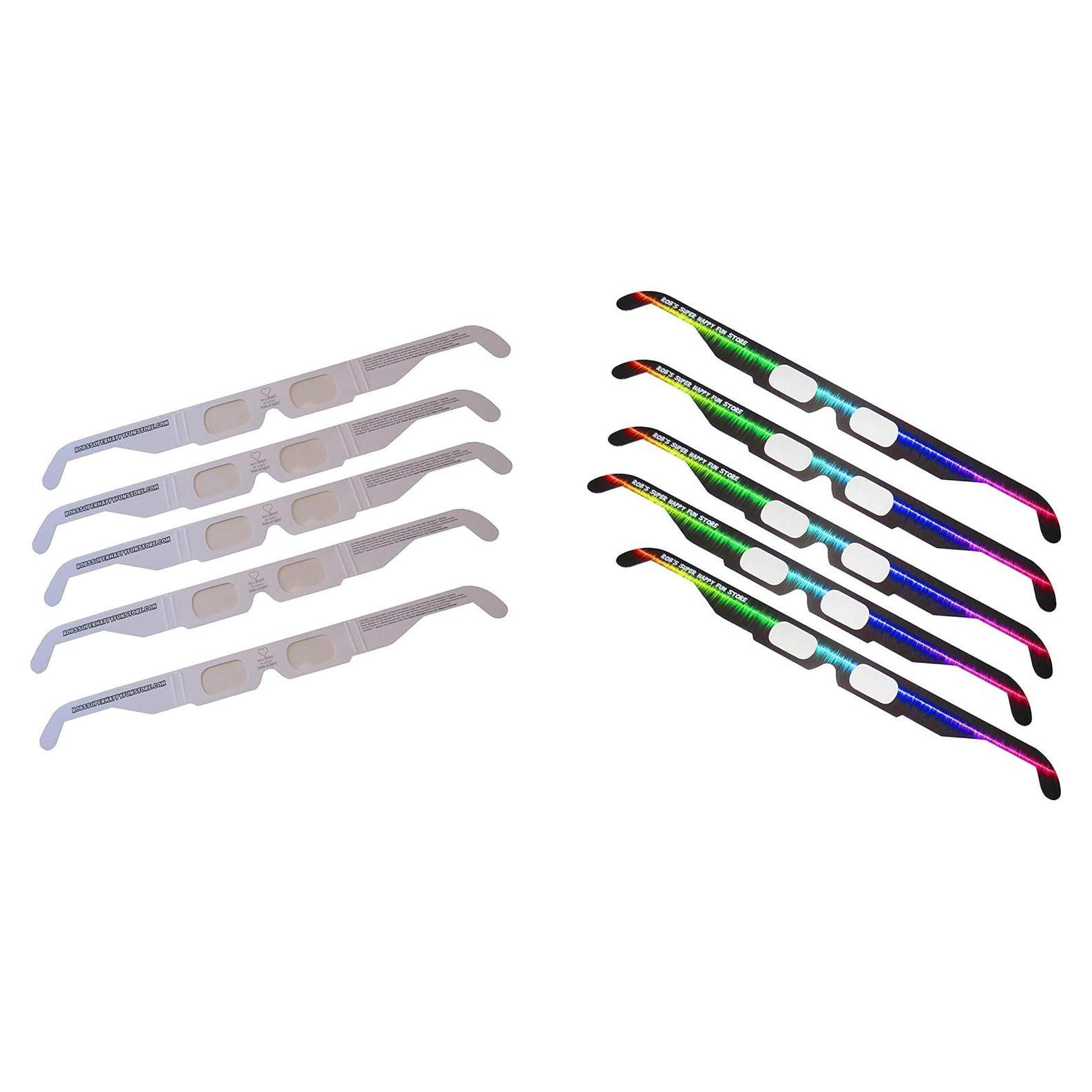 Gafas de Difracción para Fuegos Artificiales - 10 Piezas