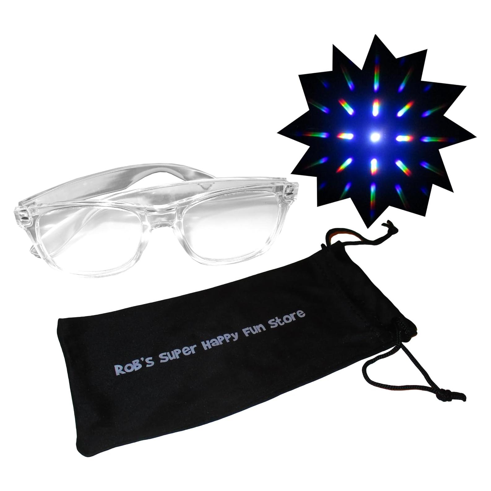 Gafas de Difracción de Fuegos Artificiales Rob's - Marcos Transparentes