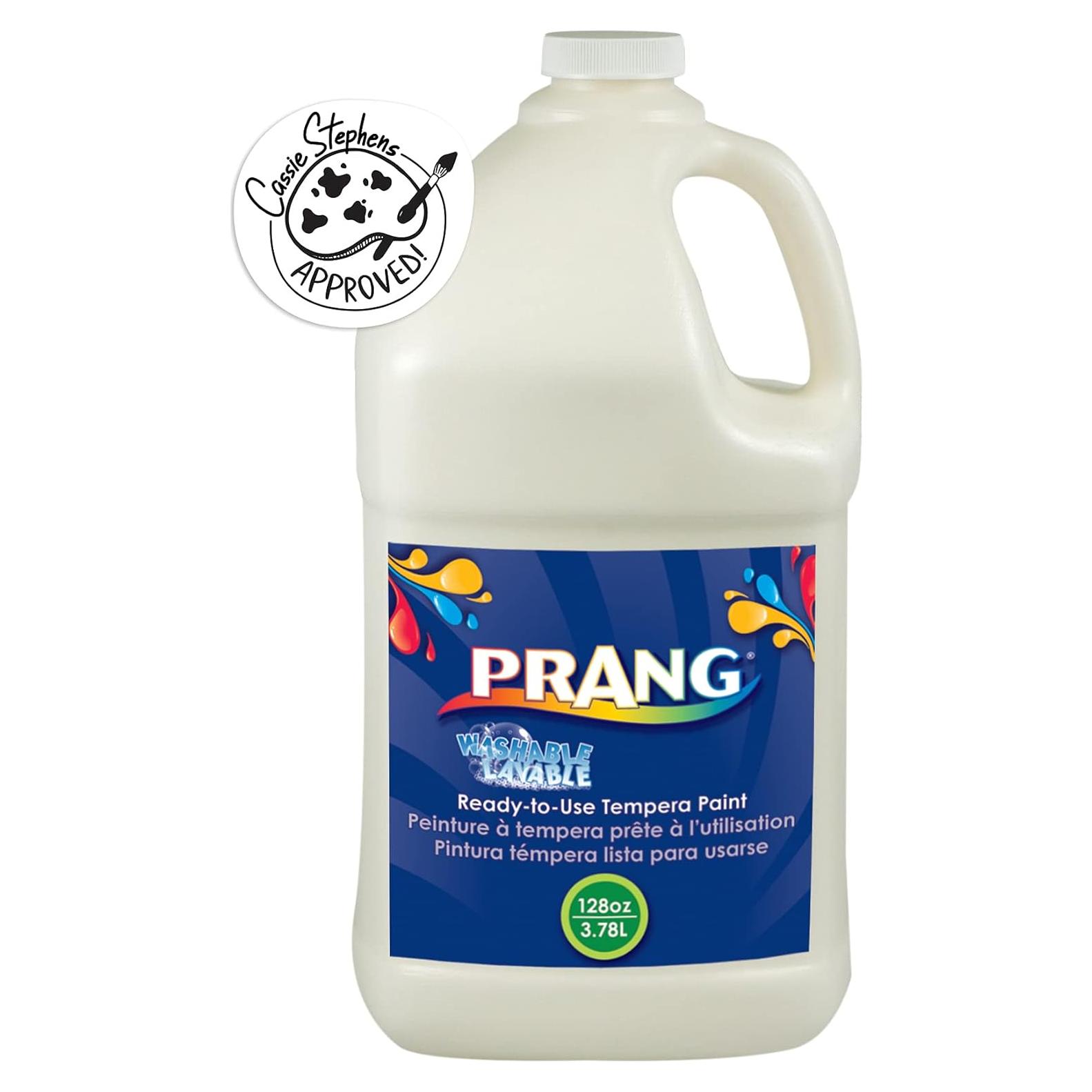Pintura Tempera Lavable Prang 3,79 L Blanca No Tóxica