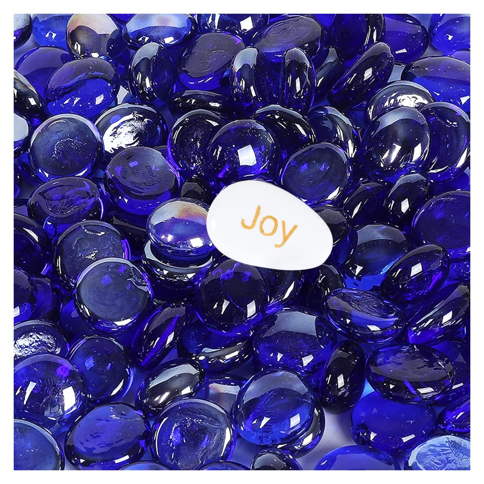 Perlas de Vidrio Ausluru 2,27 kg Cobalto para Decoración