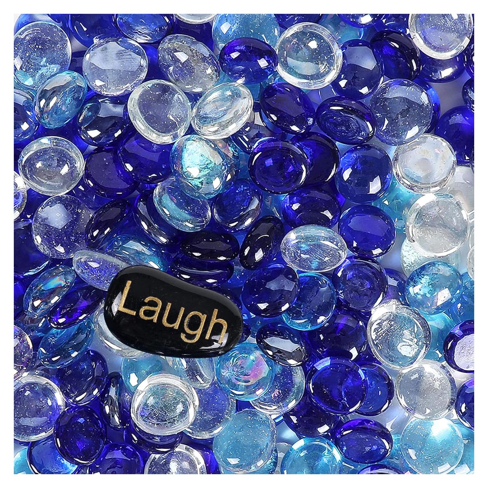 Perlas de Vidrio Ausluru 4,99 kg Mezcla Azul para Decoración