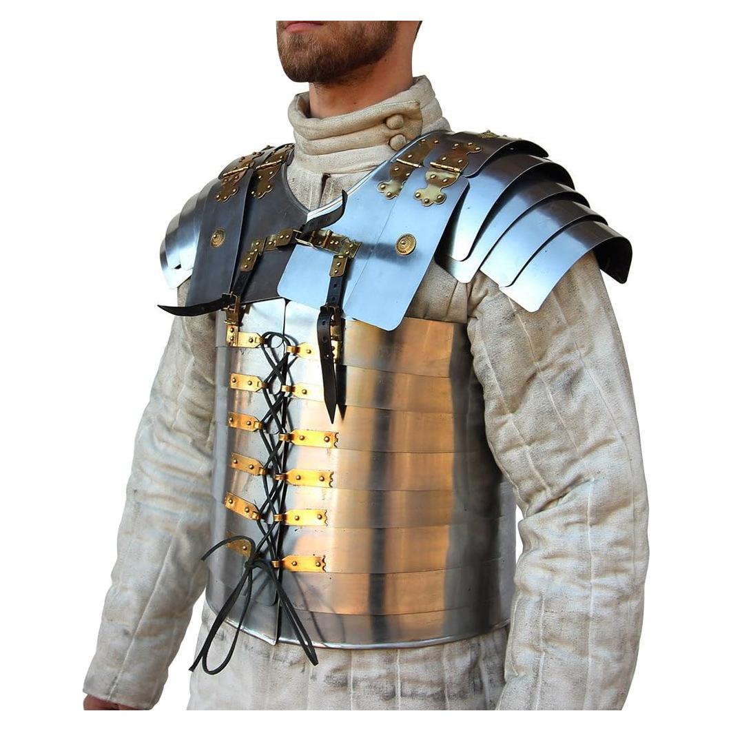 Armadura Corporal Lorica Segmentata Acero Vintage 43.7x33.8cm