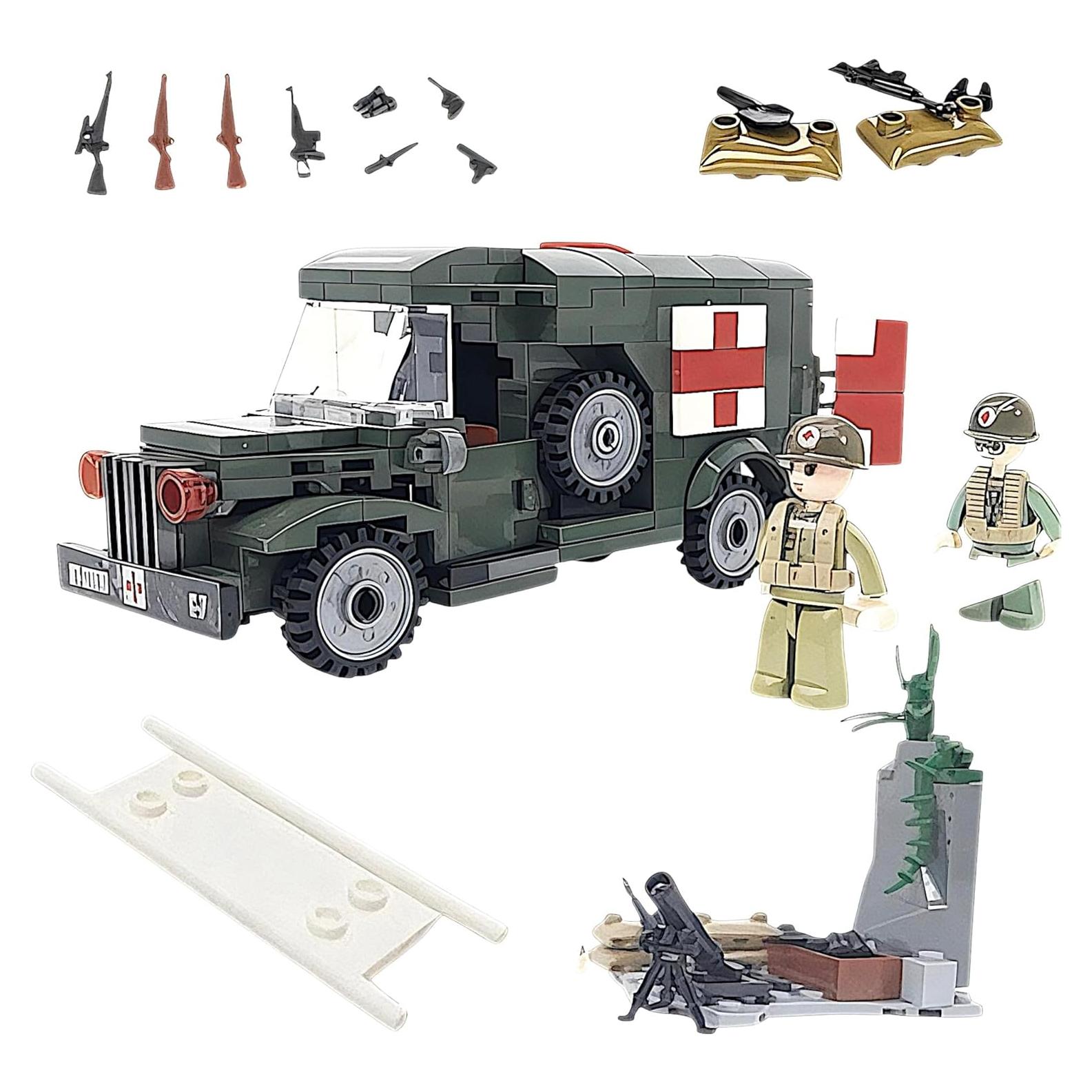 Bloques de Construcción Militar Ambulancia WWII General Jim 16cm