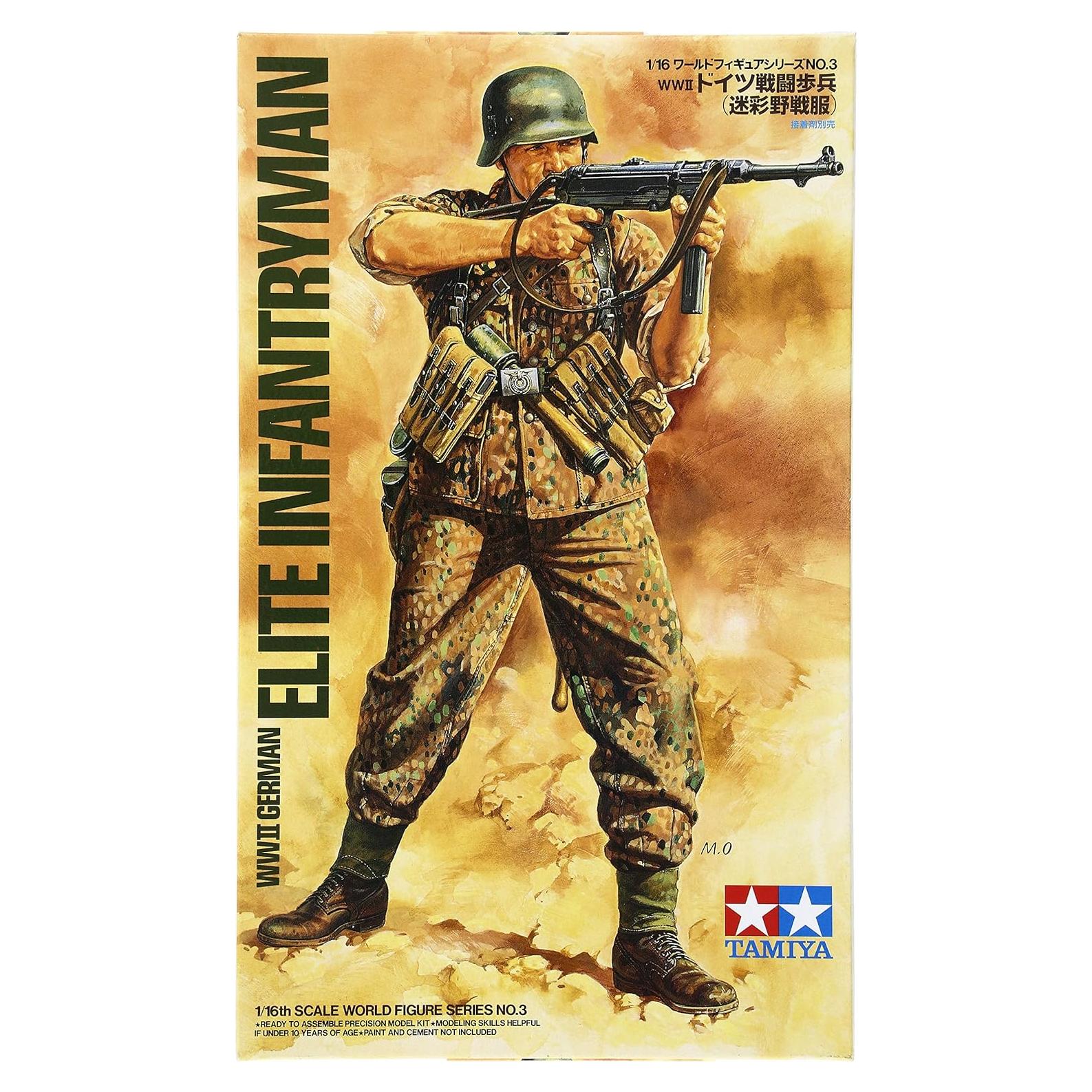 Tamiya 1:16 Modelo Infantería Alemana WWII con Ametralladora