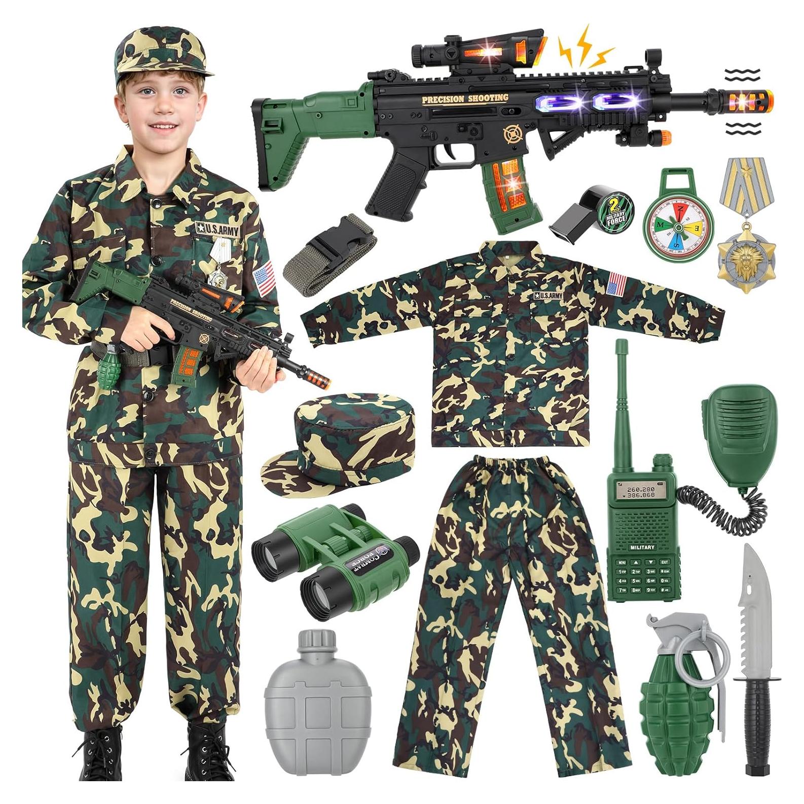 Disfraz de Ejército para Niños GIFTINBOX Talla M (5-7 Años)