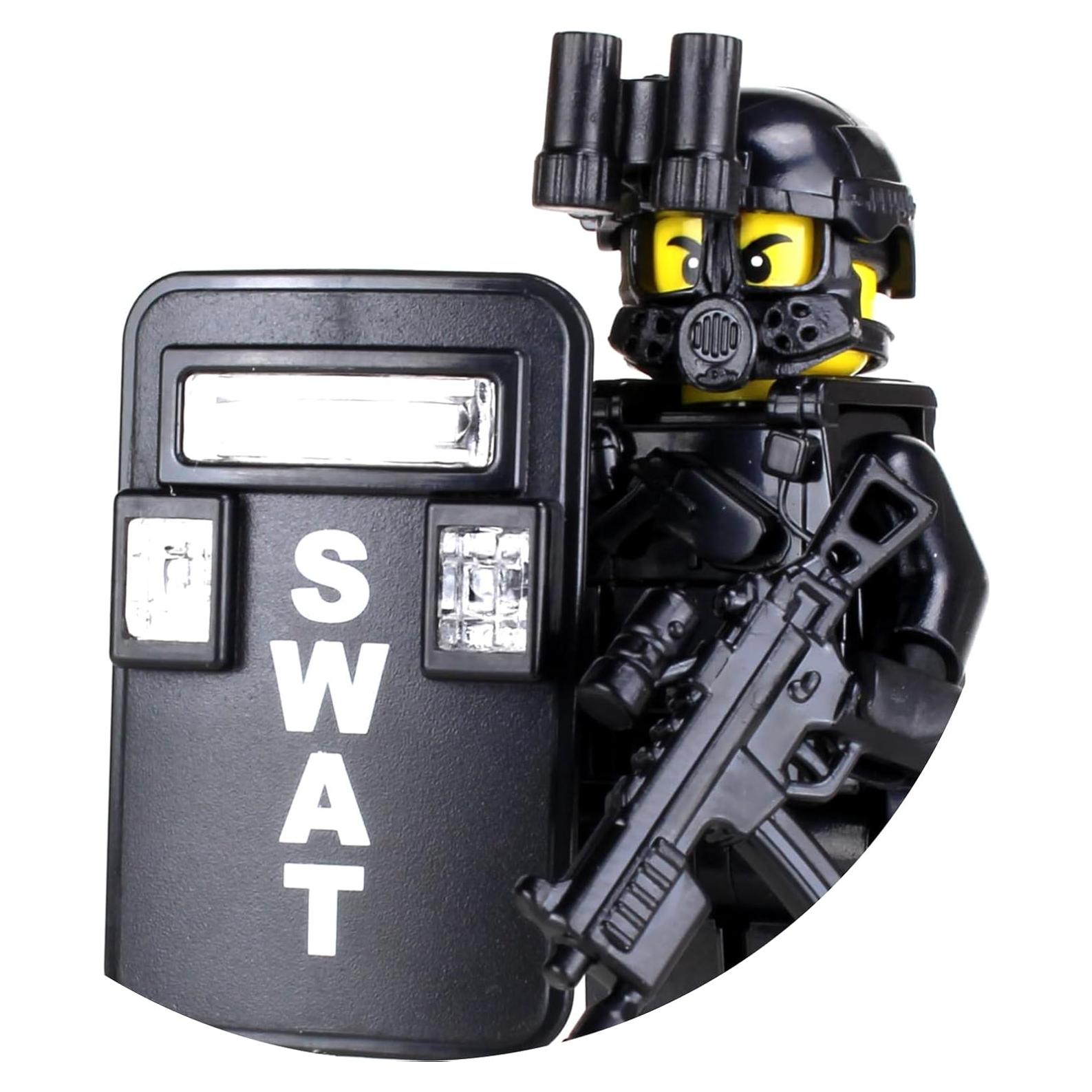 Minifigura Coleccionable Policía SWAT Battle Brick 4.1cm
