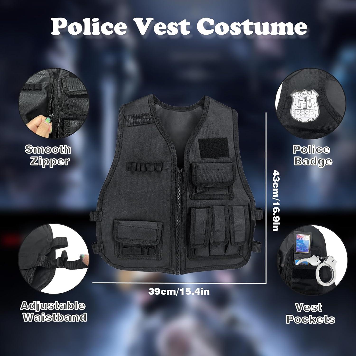 Disfraz de Policía para Niños XY - Chaleco y Casco Táctico