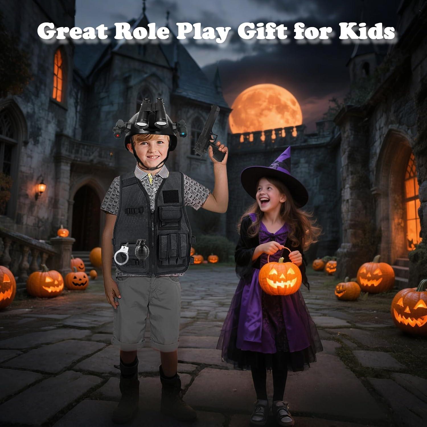 Disfraz de Policía para Niños XY - Chaleco y Casco Táctico