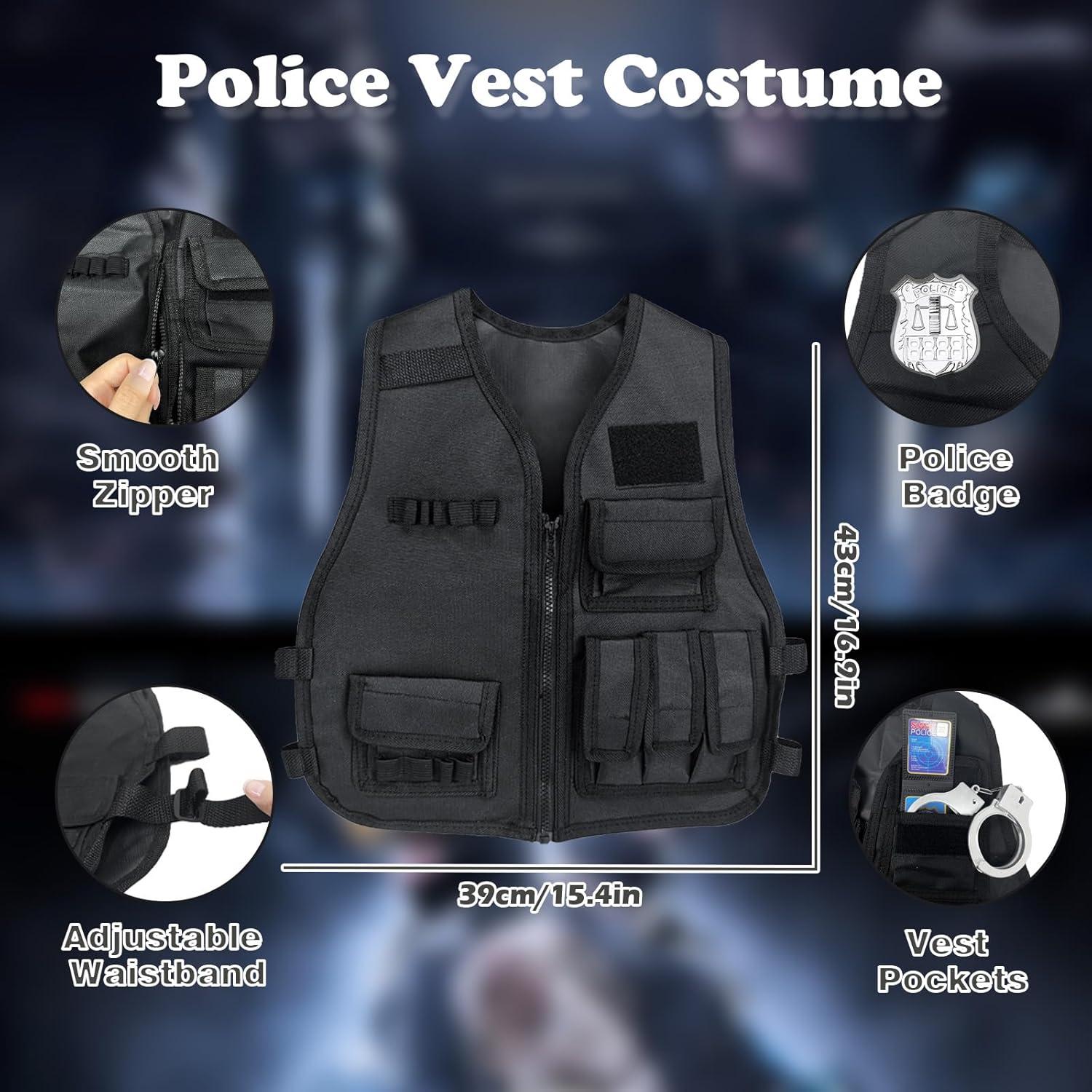 Chaleco Táctico de Policía para Niños con Casco y Accesorios