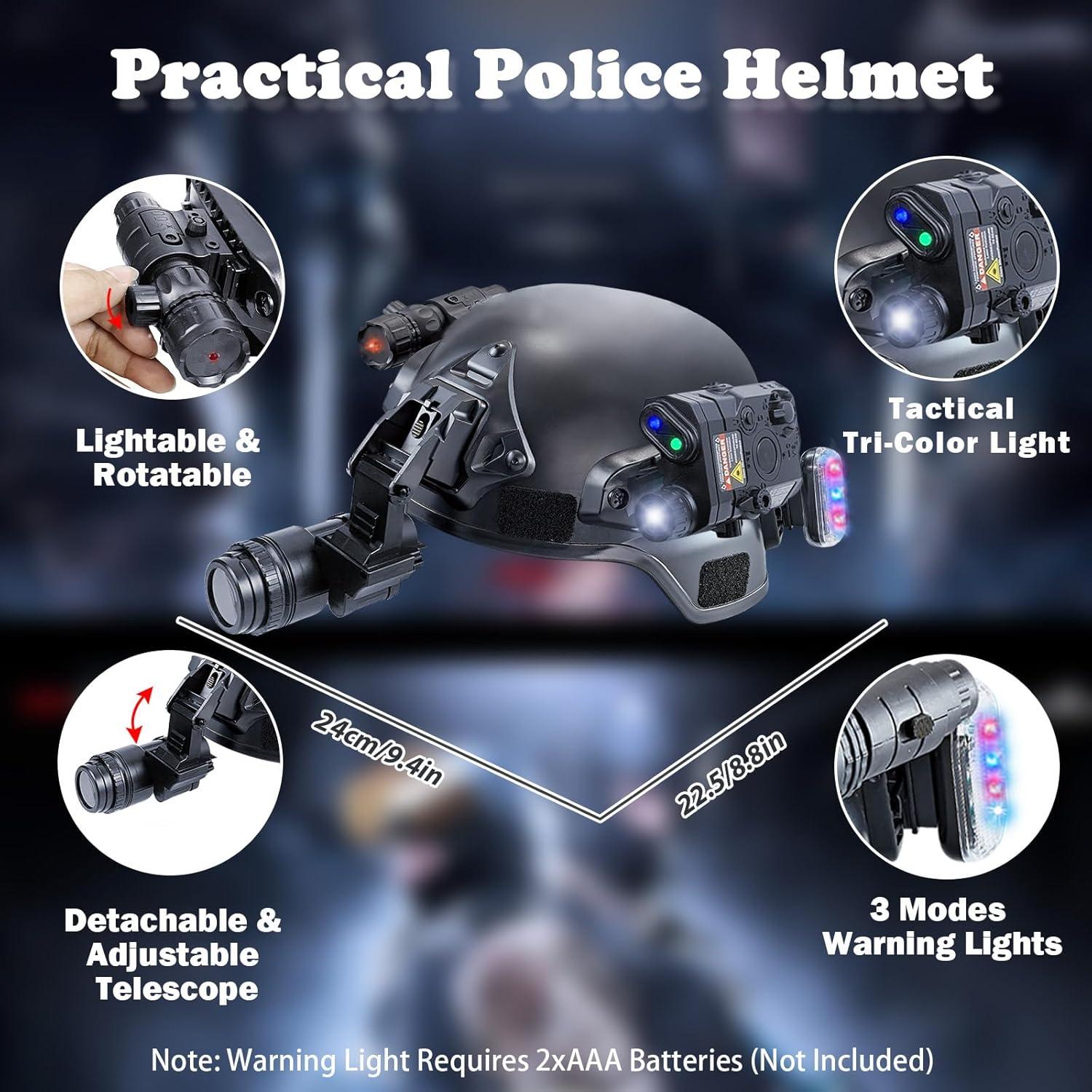 Chaleco Táctico de Policía para Niños con Casco y Accesorios