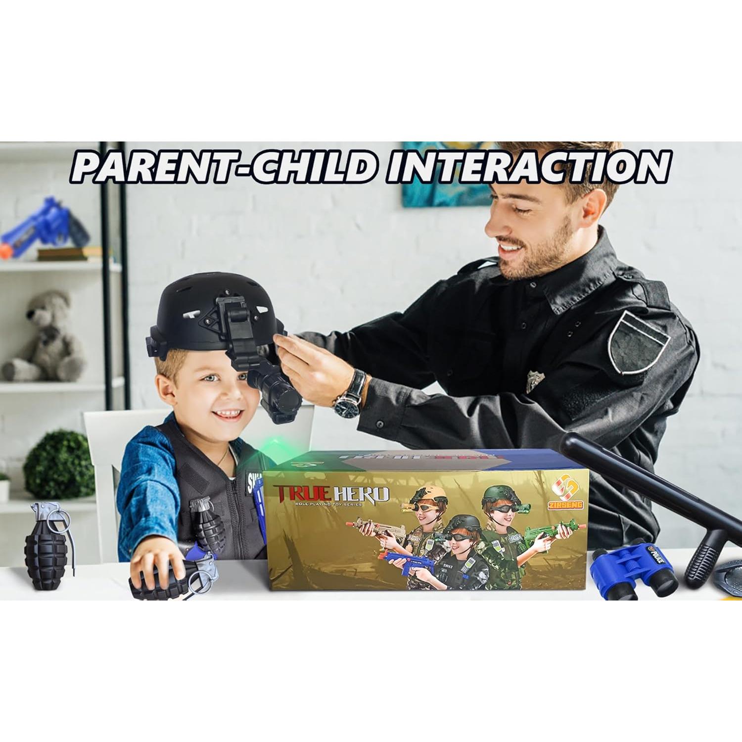 Disfraz de SWAT para Niños ZIRSENG con Chaleco y Casco
