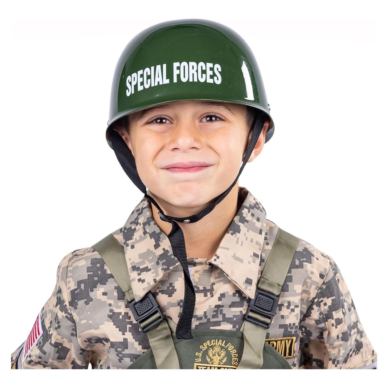 Casco Militar Infantil Dress Up America - Casco Verde Cazador