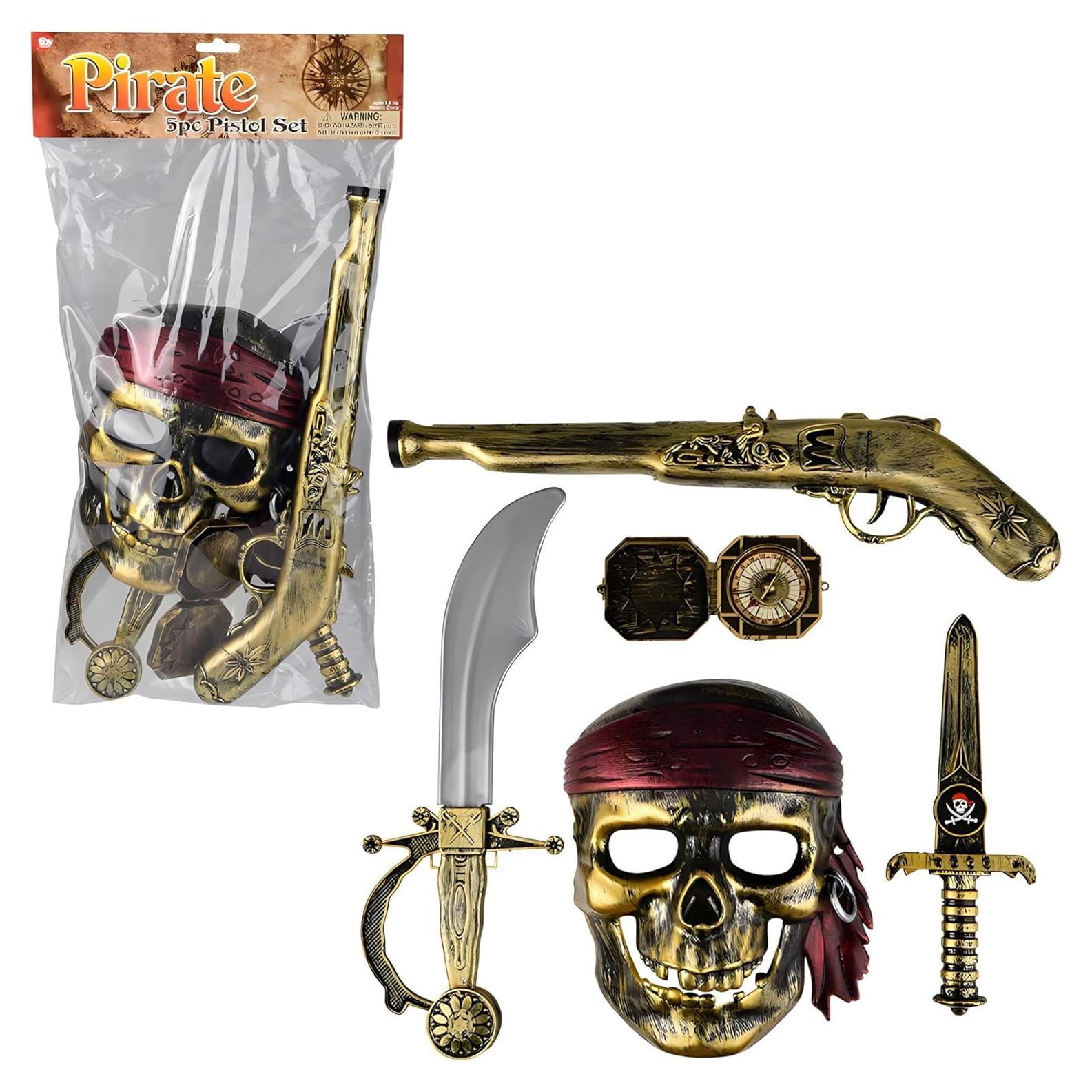 Conjunto de Pistolas Pirata 5 Piezas Rhode Island Novelty