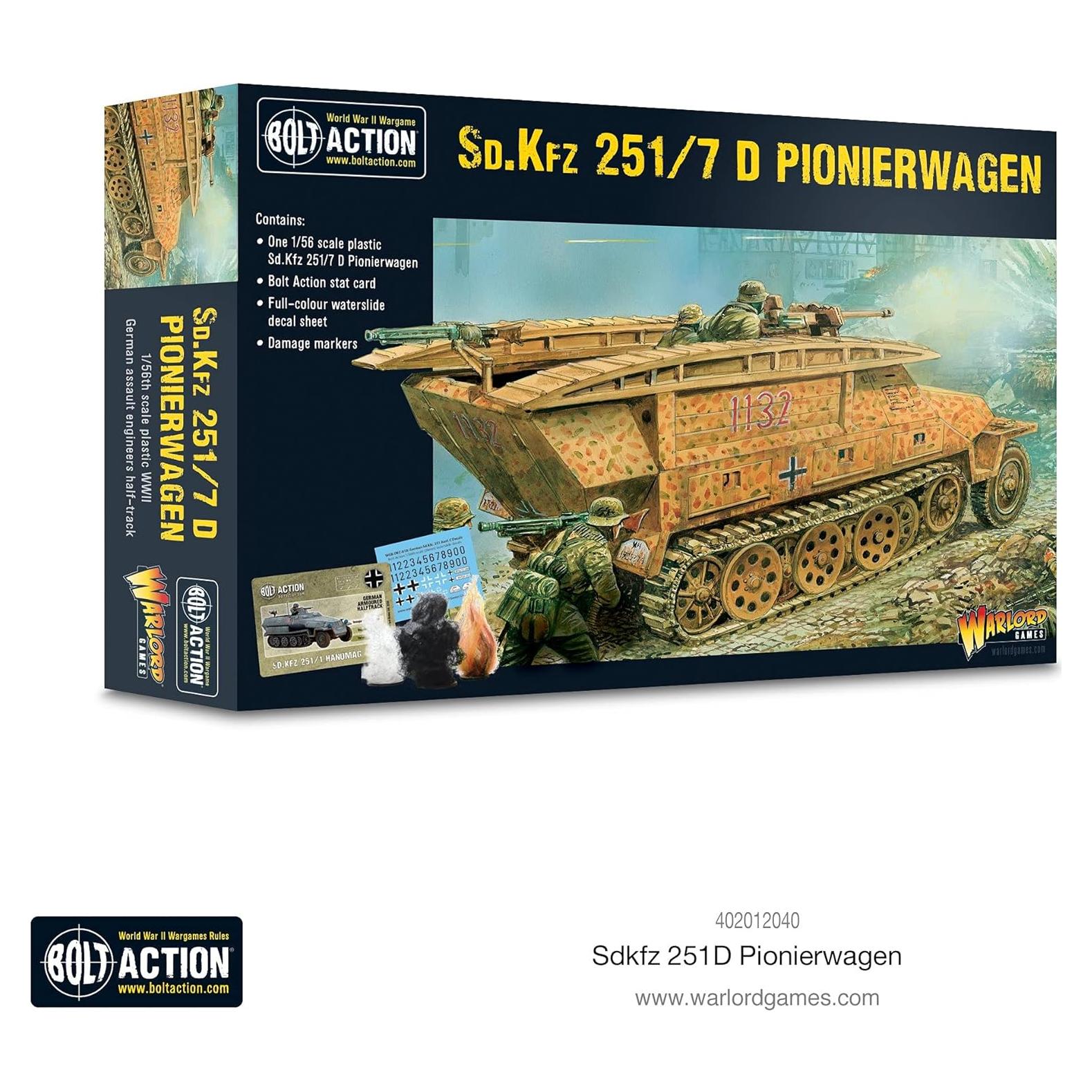 Modelo de Plástico Bolt Action Sd.Kfz 251/7 Pionierwagen 1:56