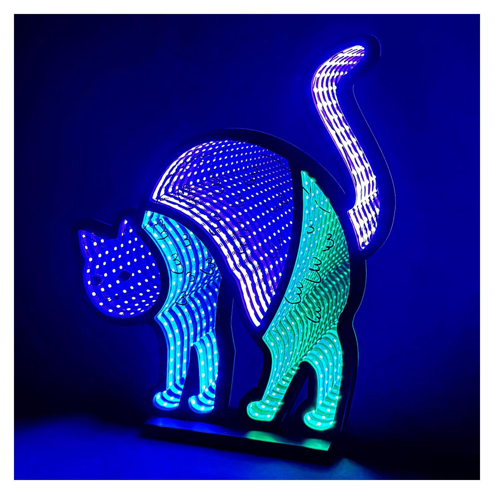 Luz Infinita de Gato Elumina Decor - LED USB 28x33 cm