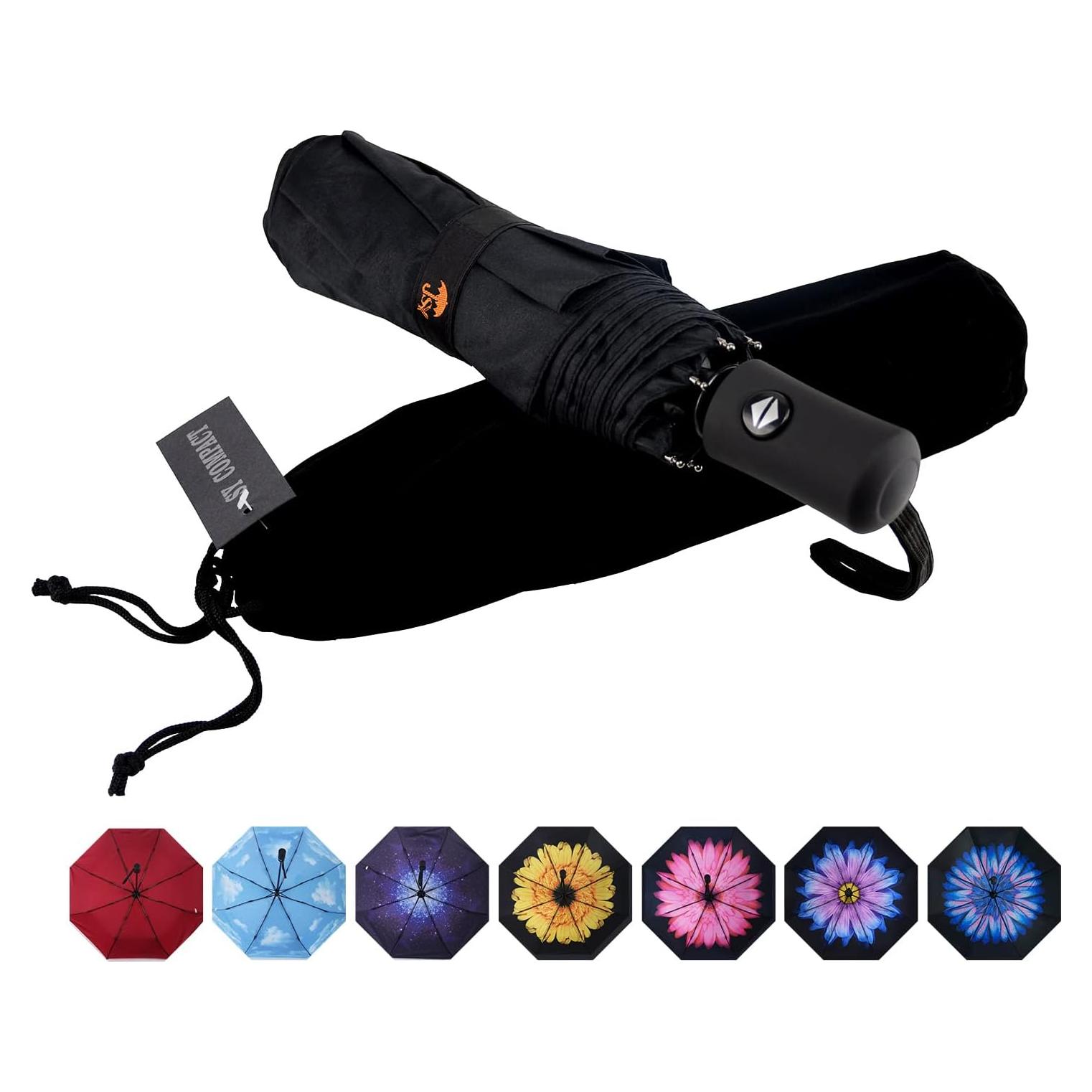 Paraguas de Viaje SY COMPACT Automático a Prueba de Viento