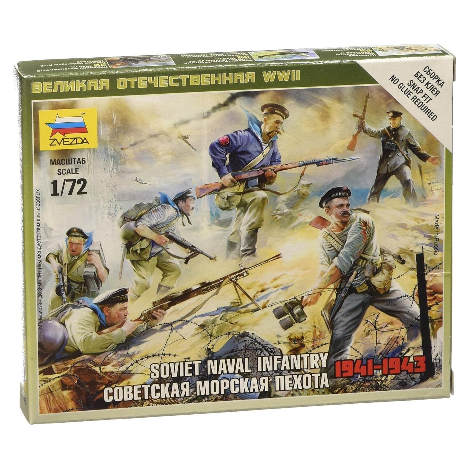 Kit de Modelismo Zvezda 1/72 Infantería Naval Soviética WWII
