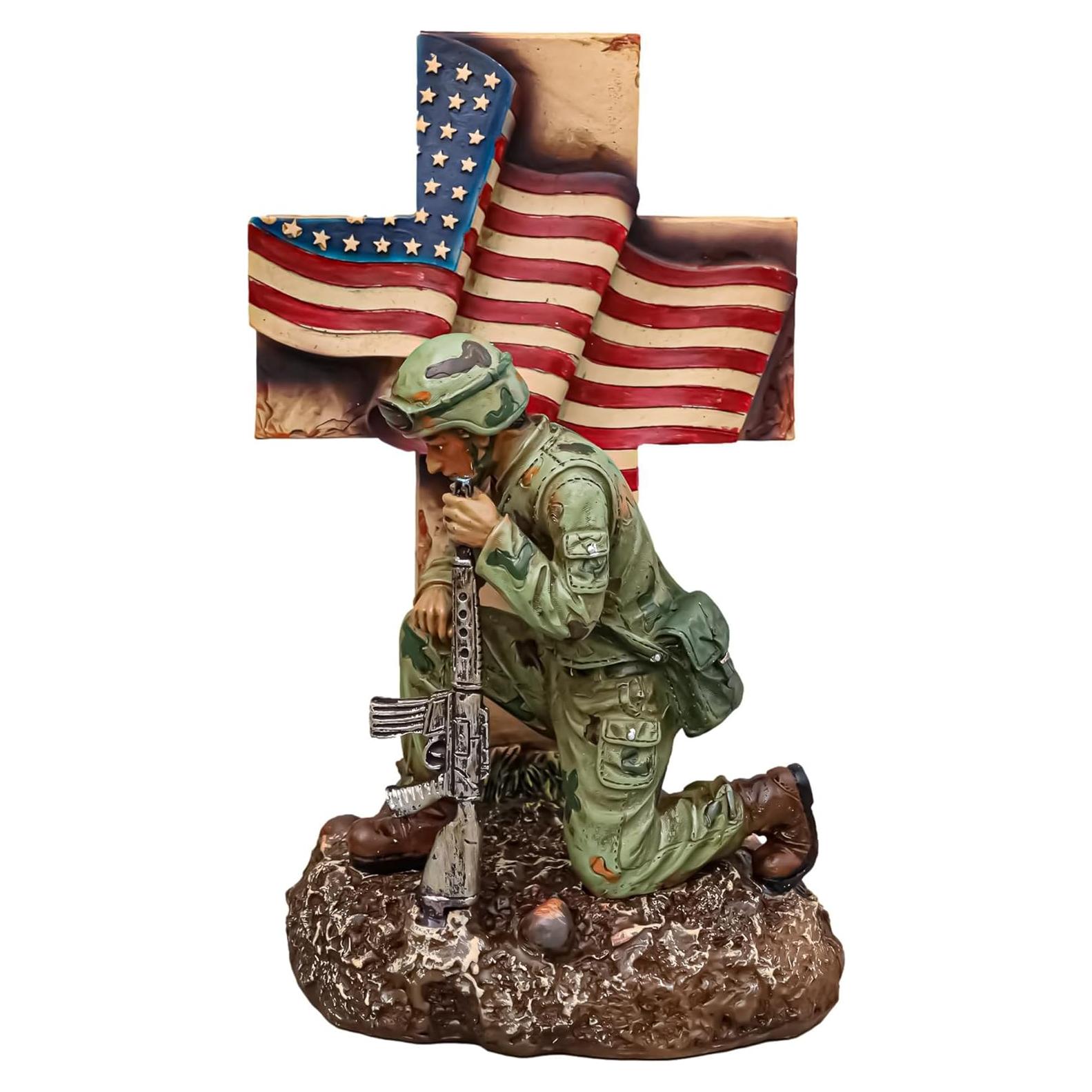 Figurita Soldado Arrodillado Honor Militar 21.6 cm Ebros Gift