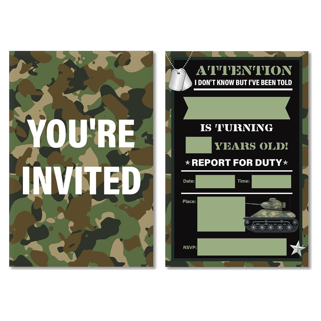 Invitaciones de Cumpleaños Soiceu 20 Unidades con Sobres