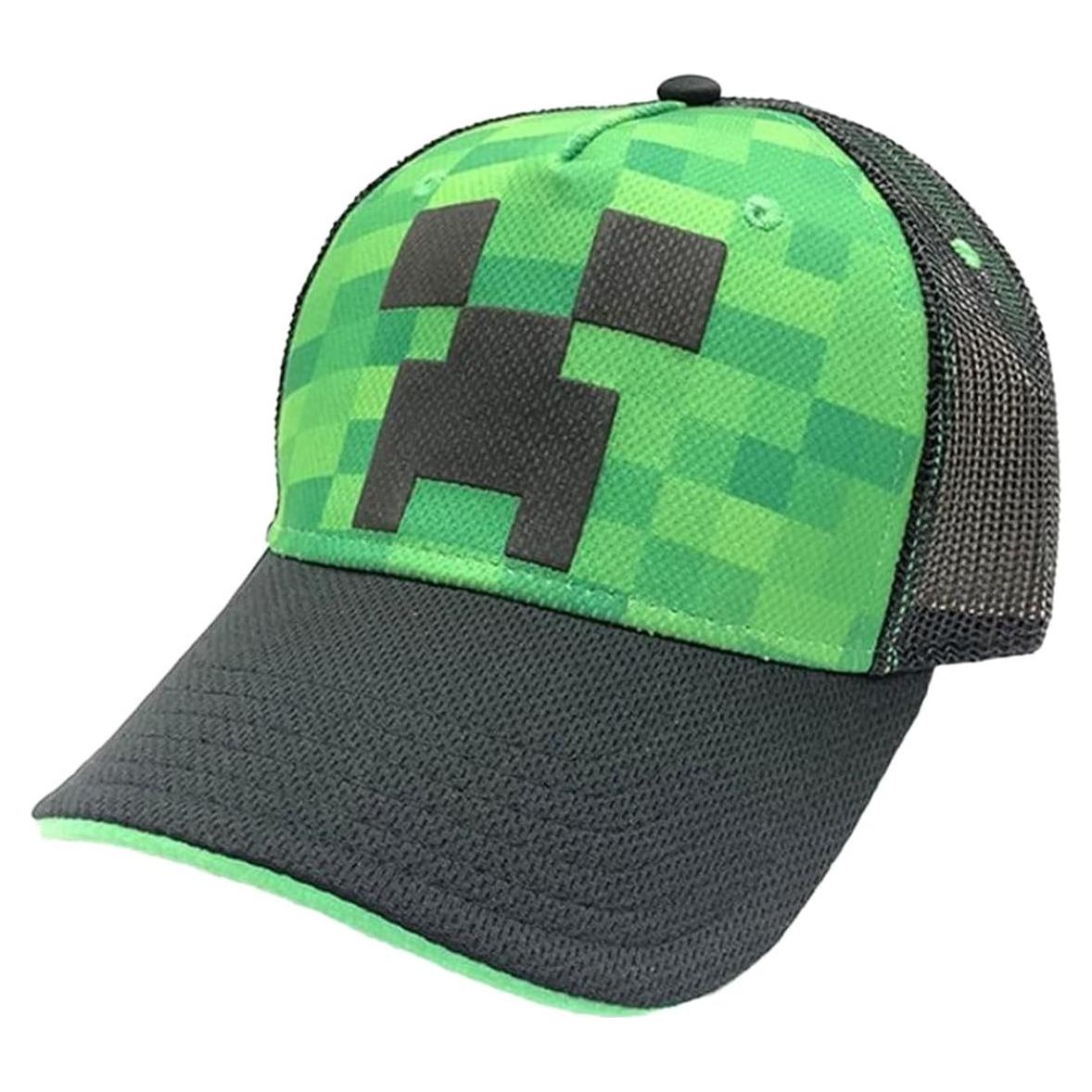 Gorra de Malla Minecraft Creeper para Niños - Ajustable
