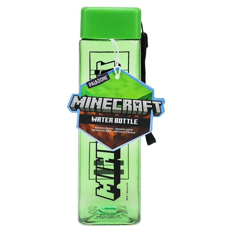 Botella de Agua Plástica Cuadrada Paladone Minecraft 500ml