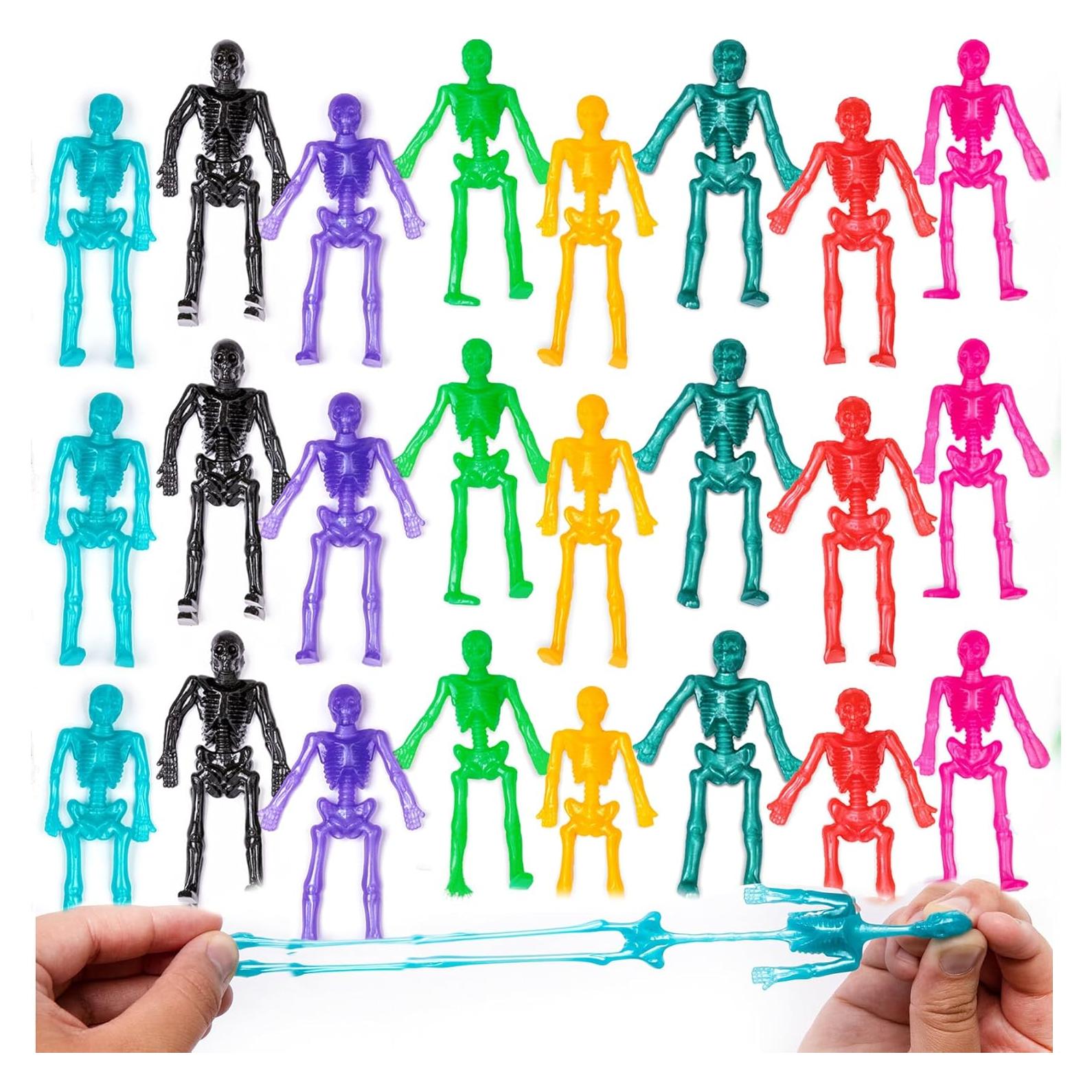 Set de 48 Juguetes Esqueleto Elástico ArtCreativity - Halloween