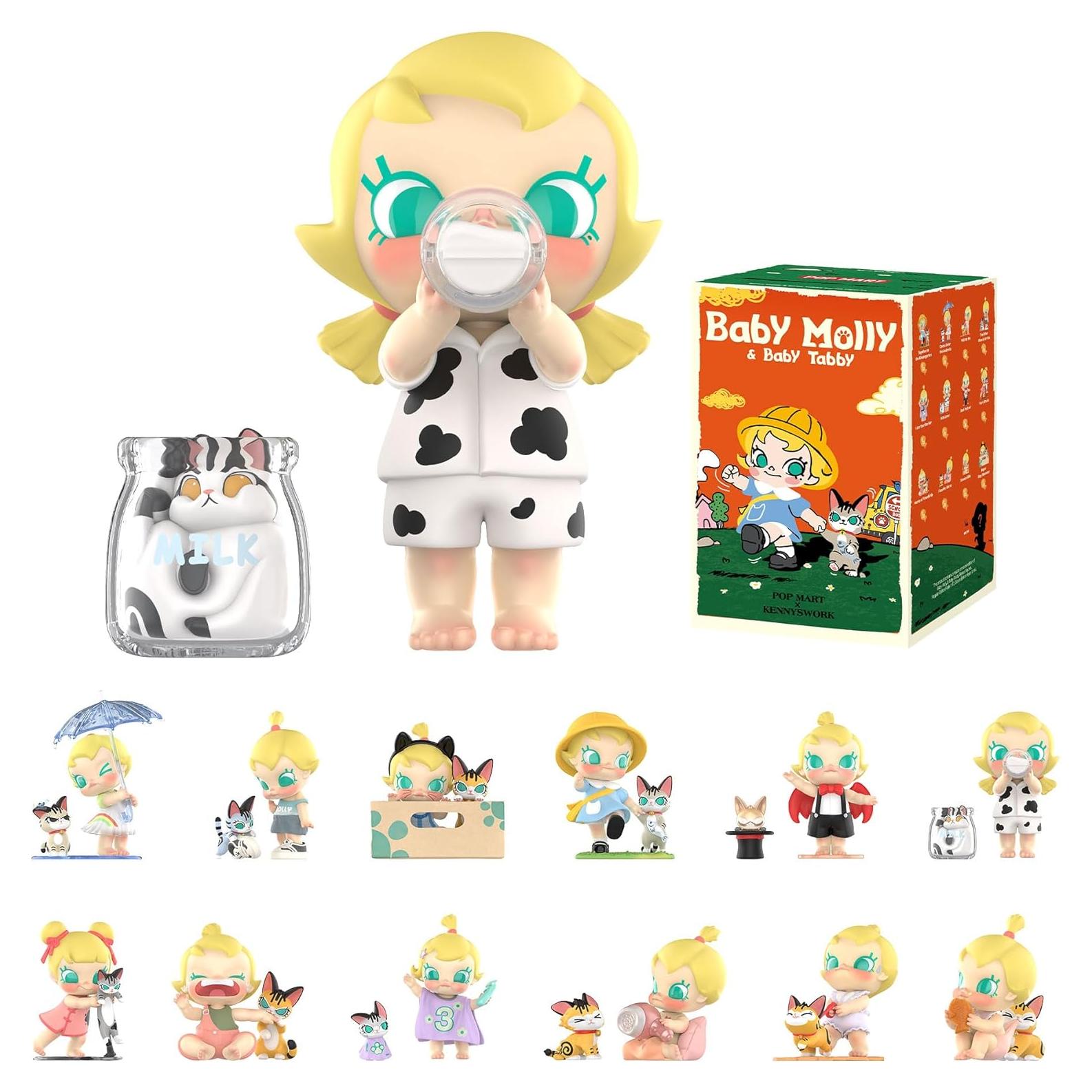 Figuras coleccionables Baby Molly y Baby Tabby POP MART - Caja ciega