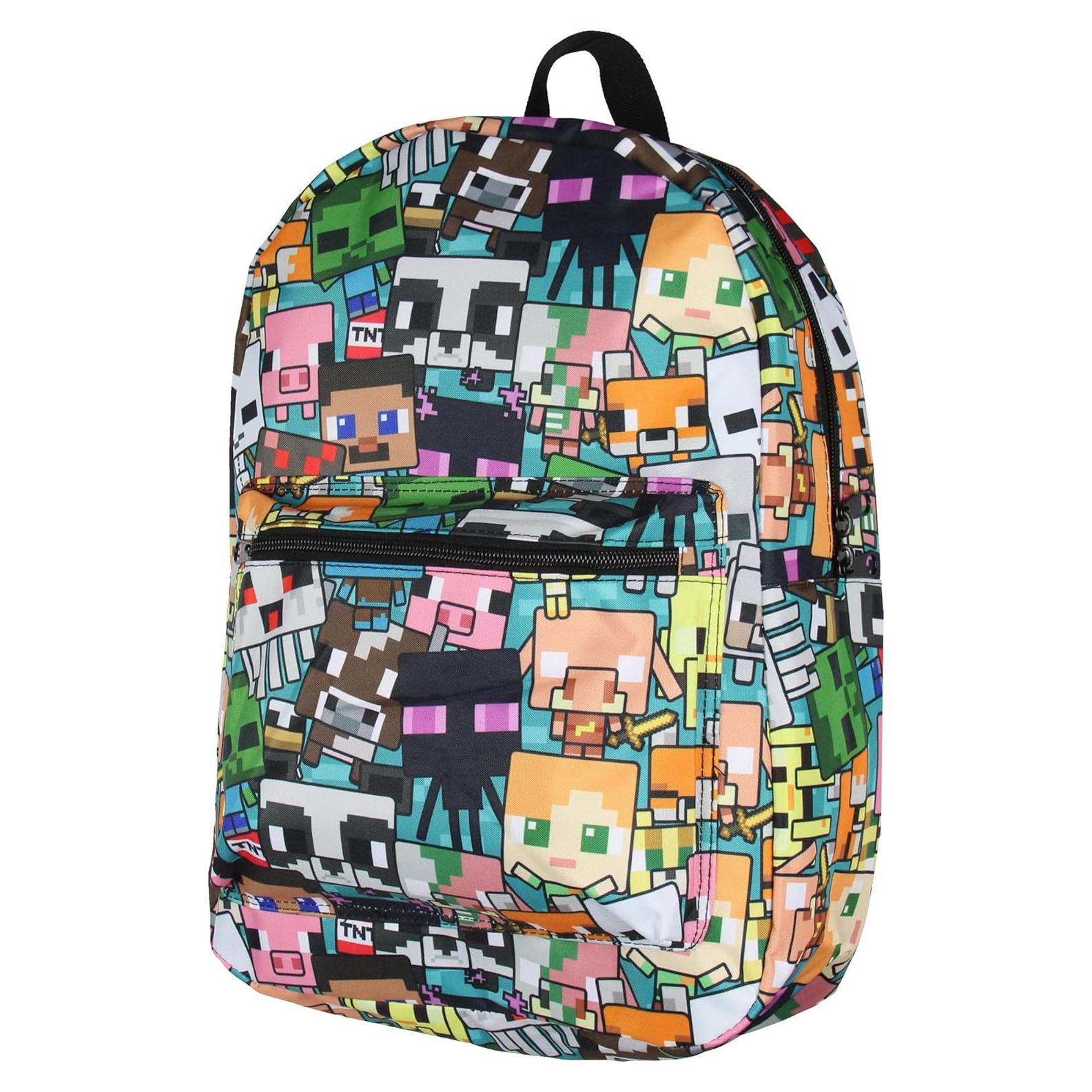 Mochila Minecraft Chibi Bioworld 43x30cm para Laptop