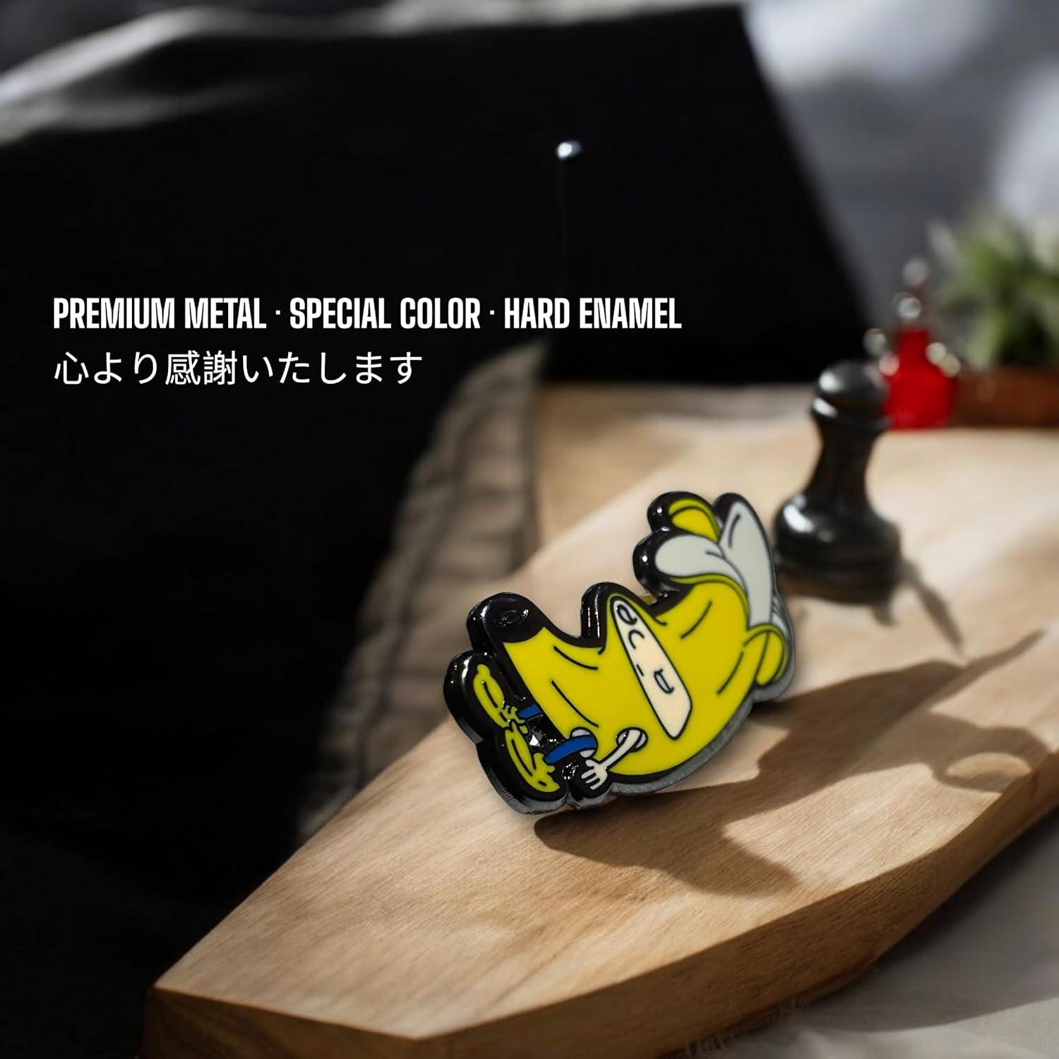 Pines de Esmalte Metálico Arnold y Amigos - Plátano