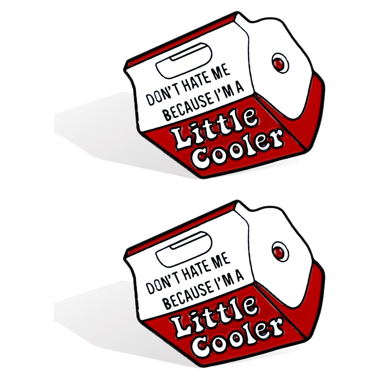 2 Pines de Esmalte Rojo Mabor Diseño Caricatura 3.6 cm