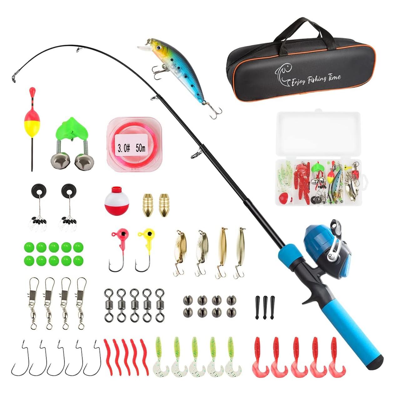 Kit de Caña de Pescar Telescópica Ehowdin 1.5m para Niños