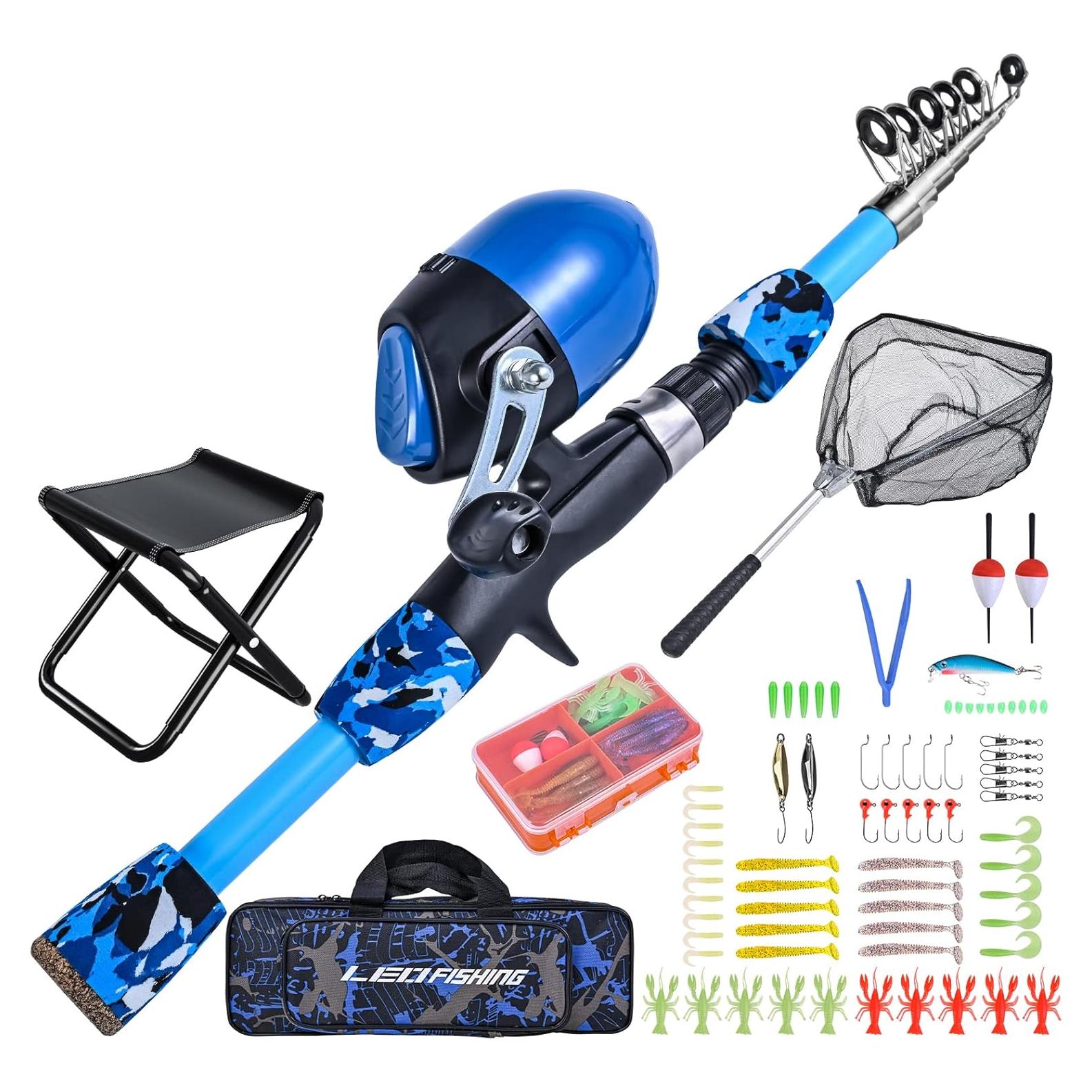 Conjunto de Caña de Pesca LEOFISHING 170cm para Niños