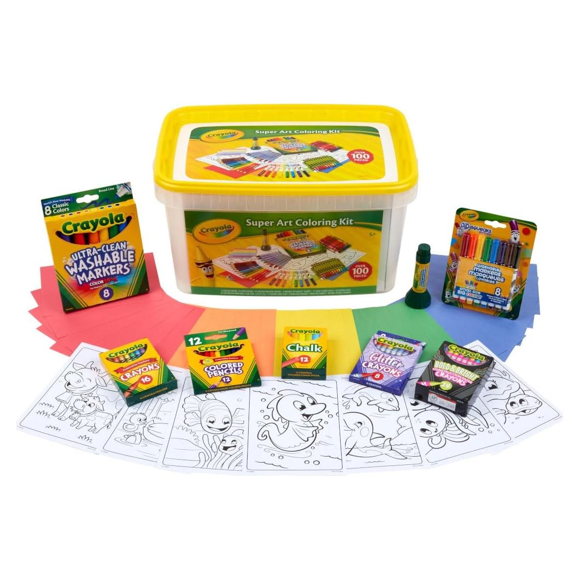 Kit de Colorear Crayola Super Art 100 Piezas para Niños