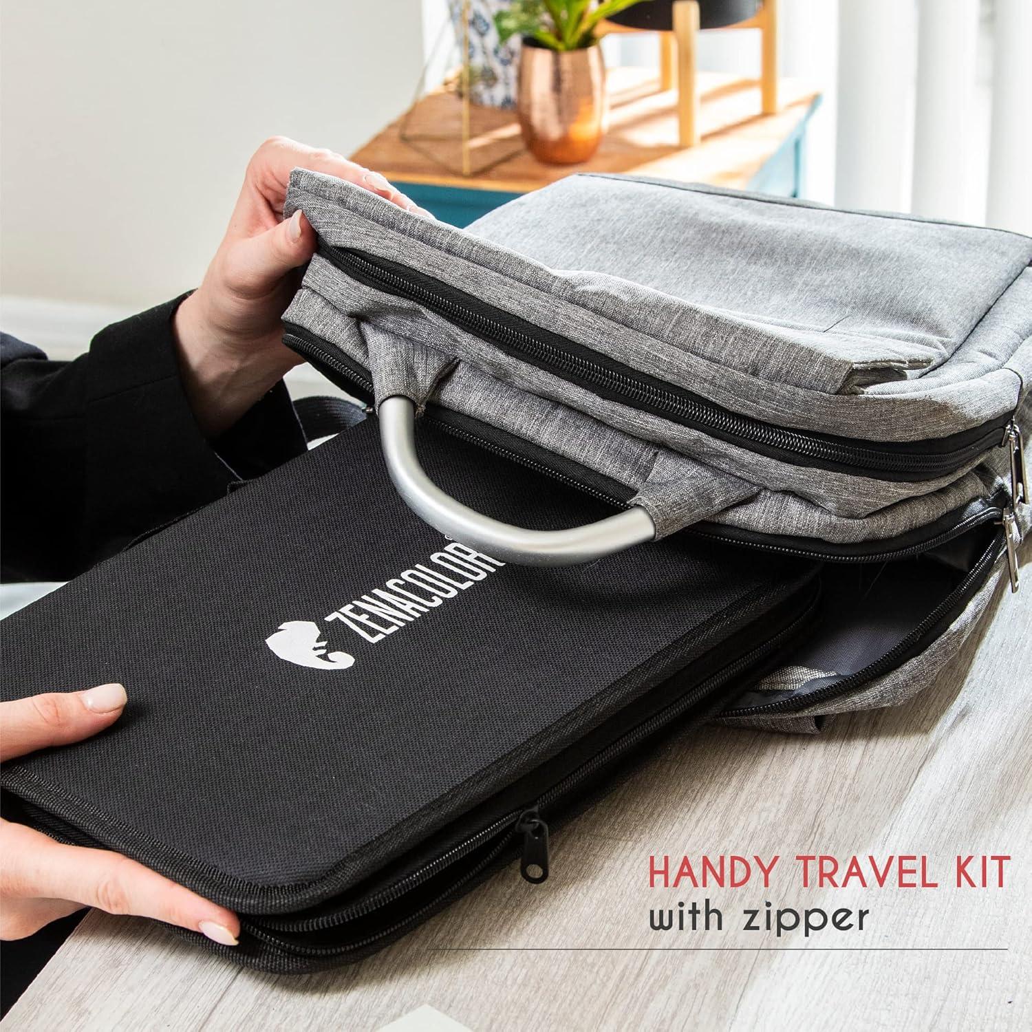 Kit de Dibujo Zenacolor 74 Piezas con Lápices y Cuaderno A5