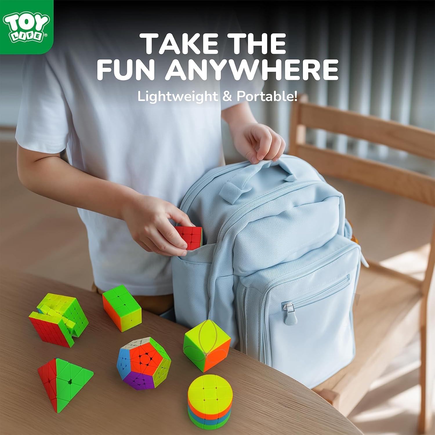 Conjunto de Cubos Mágicos TOY Life 10 Piezas - 3x3, 2x2, 4x4, Pirámide, Megaminx