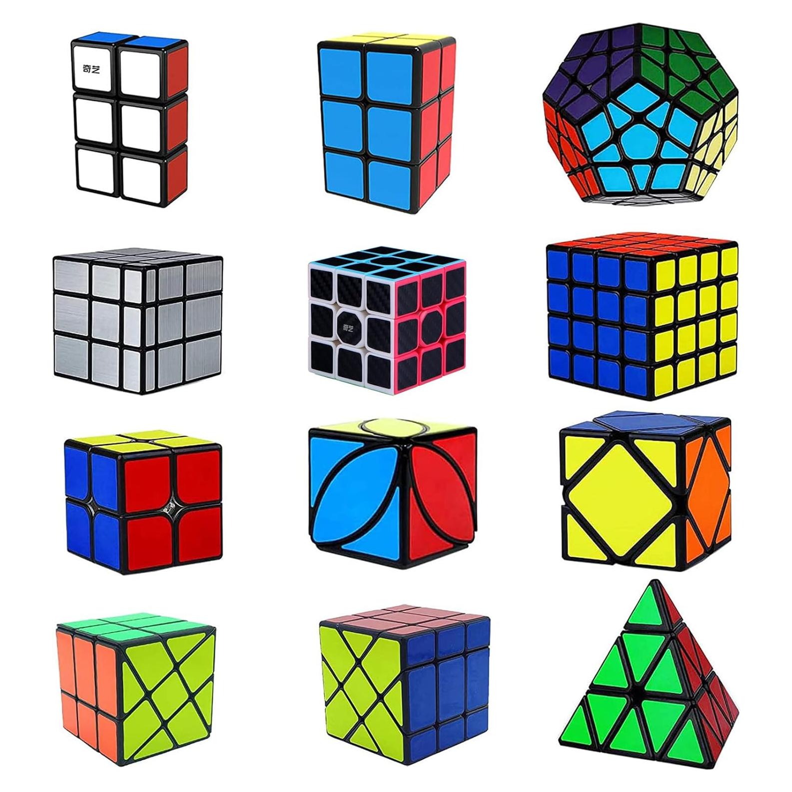 Conjunto de Cubos Mágicos Ahyuan 12 Piezas para Niños y Adultos